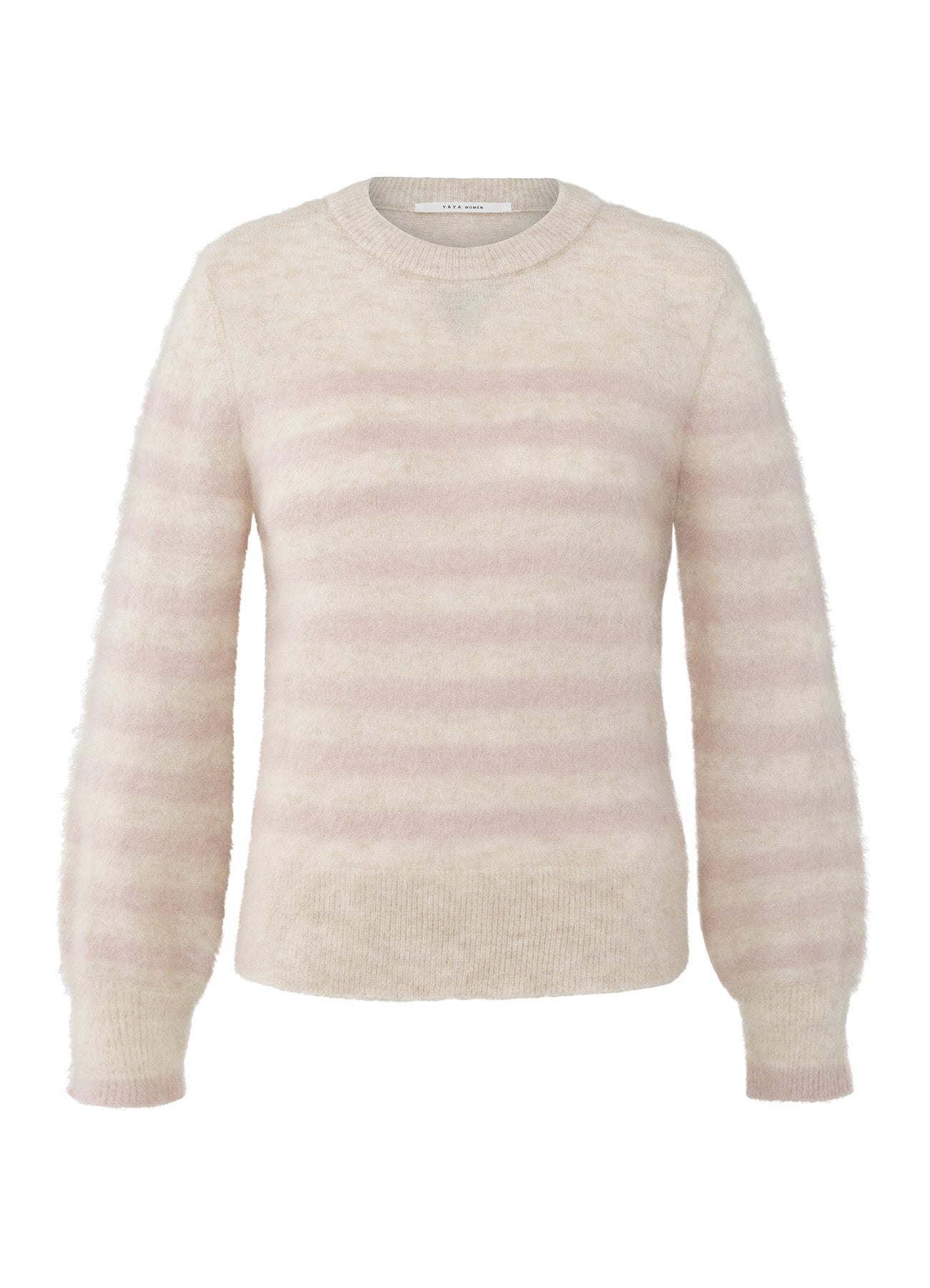 Striped Sweater Ls : Shadow Gray Pink Dessin 00000