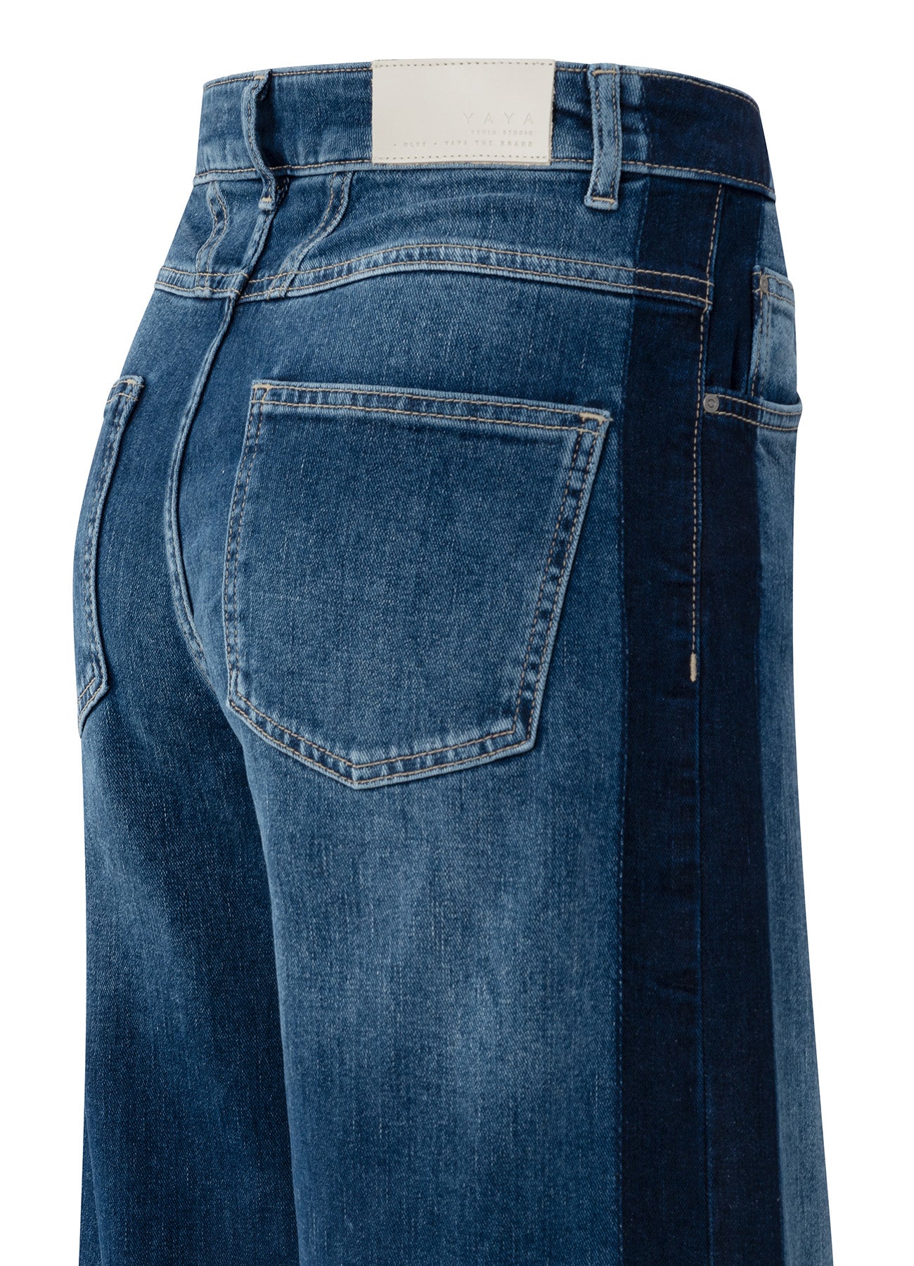 Hw Lose Fit Wide Denim W. Tape : Dark Blue Denim 99106