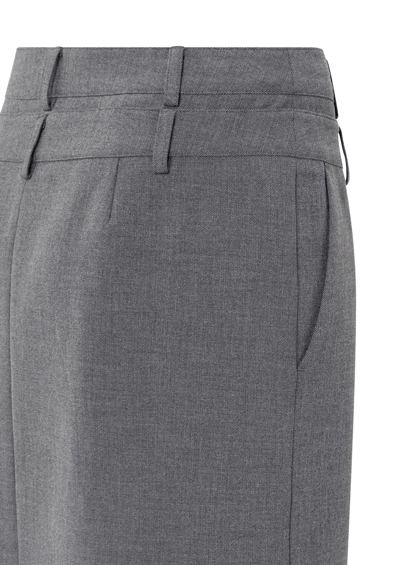 Woven Mini Skirt With Double L : Black Oyster Melange 99004