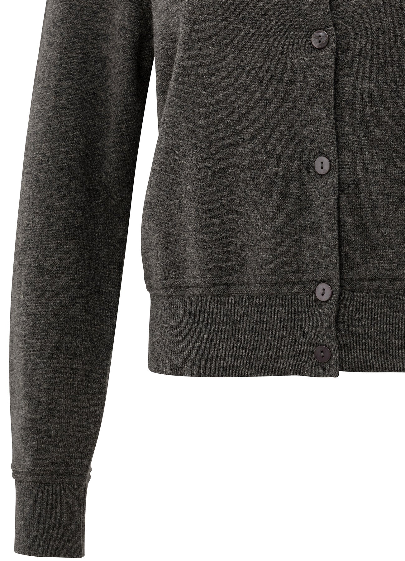 Cardigan With Long Sleeves : Dark Taupe Grey 80307