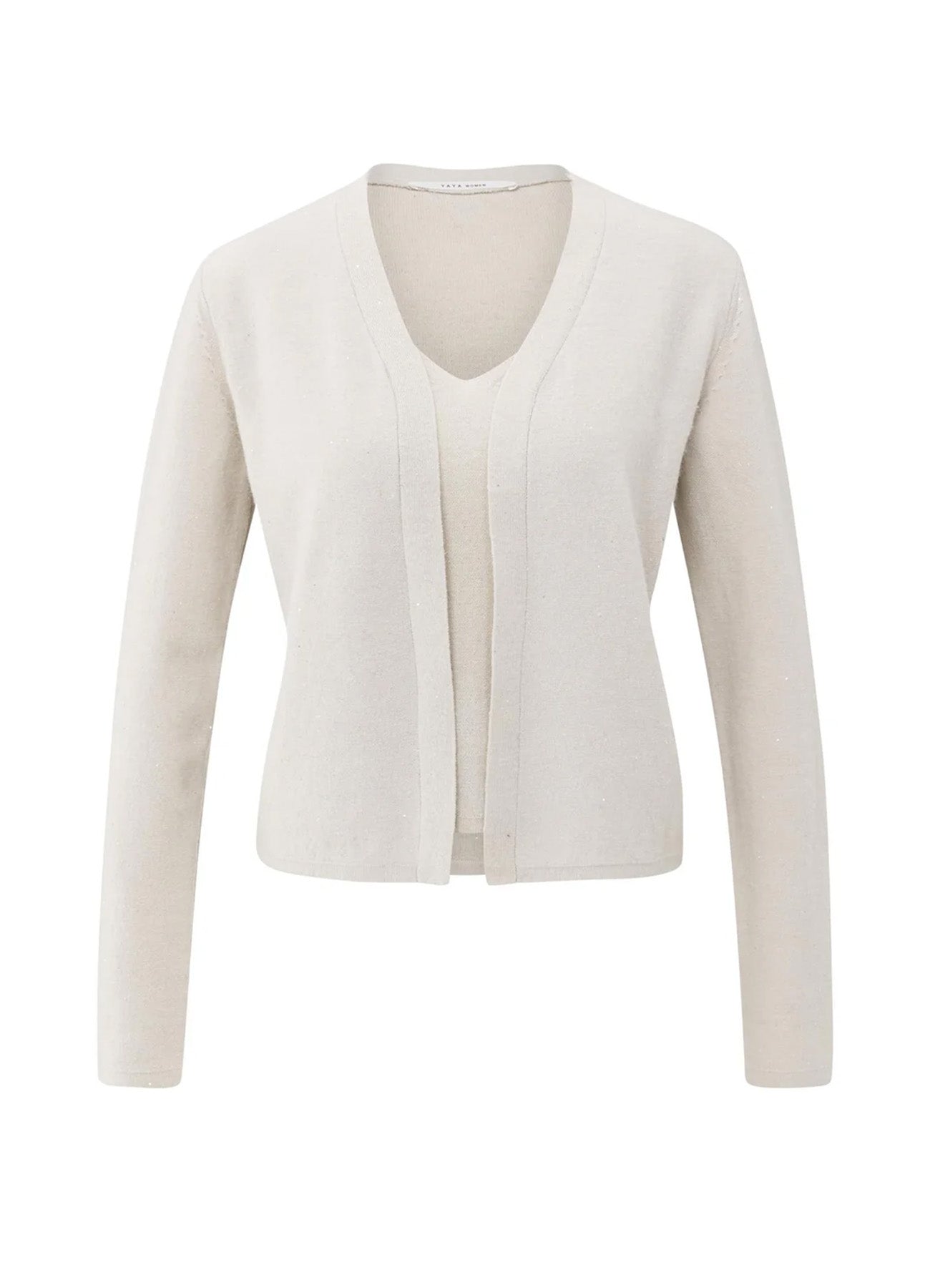 Cardigan With Spencer With Sequins : Cloud Grey 990312