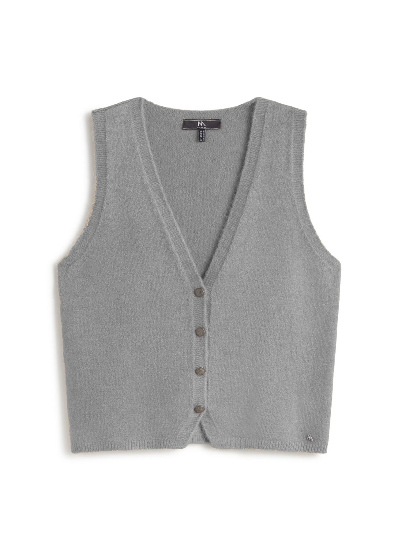 Vest - Knit : Grey-21