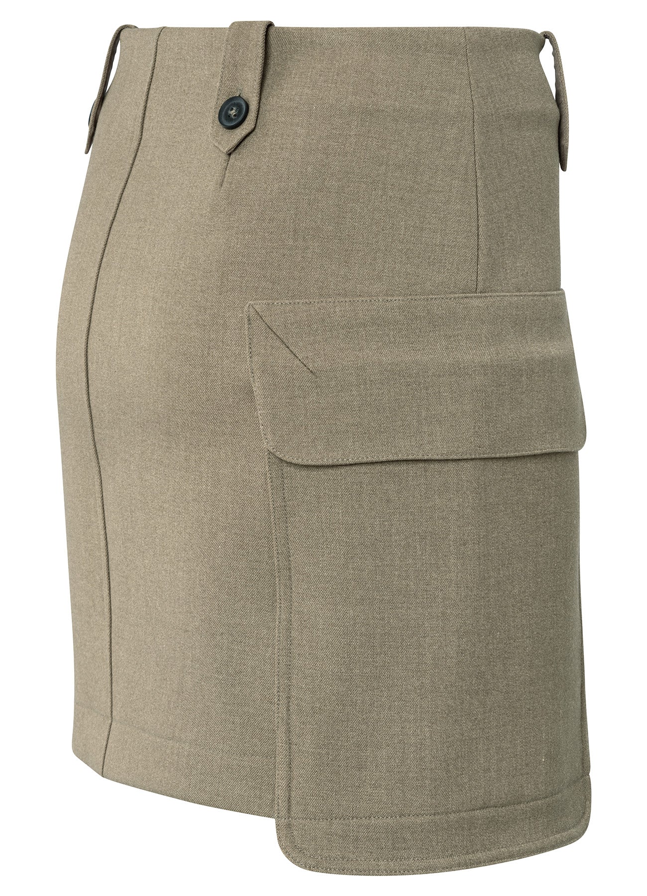Woven Mini Cargo Skirt : Capers Melange 99008