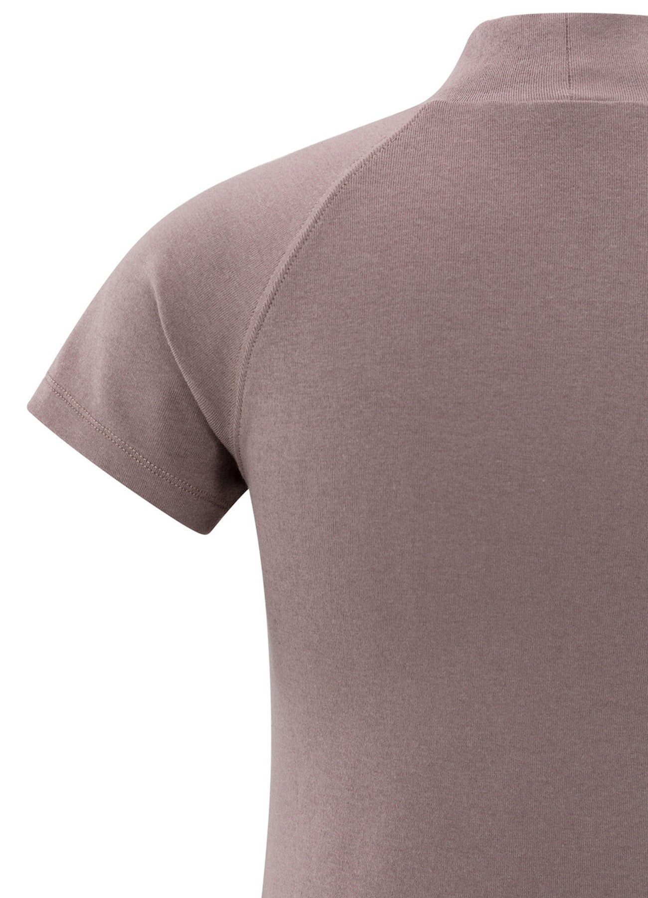Jersey High Neck Top With Raglan Sleeves : Ephemera Purple