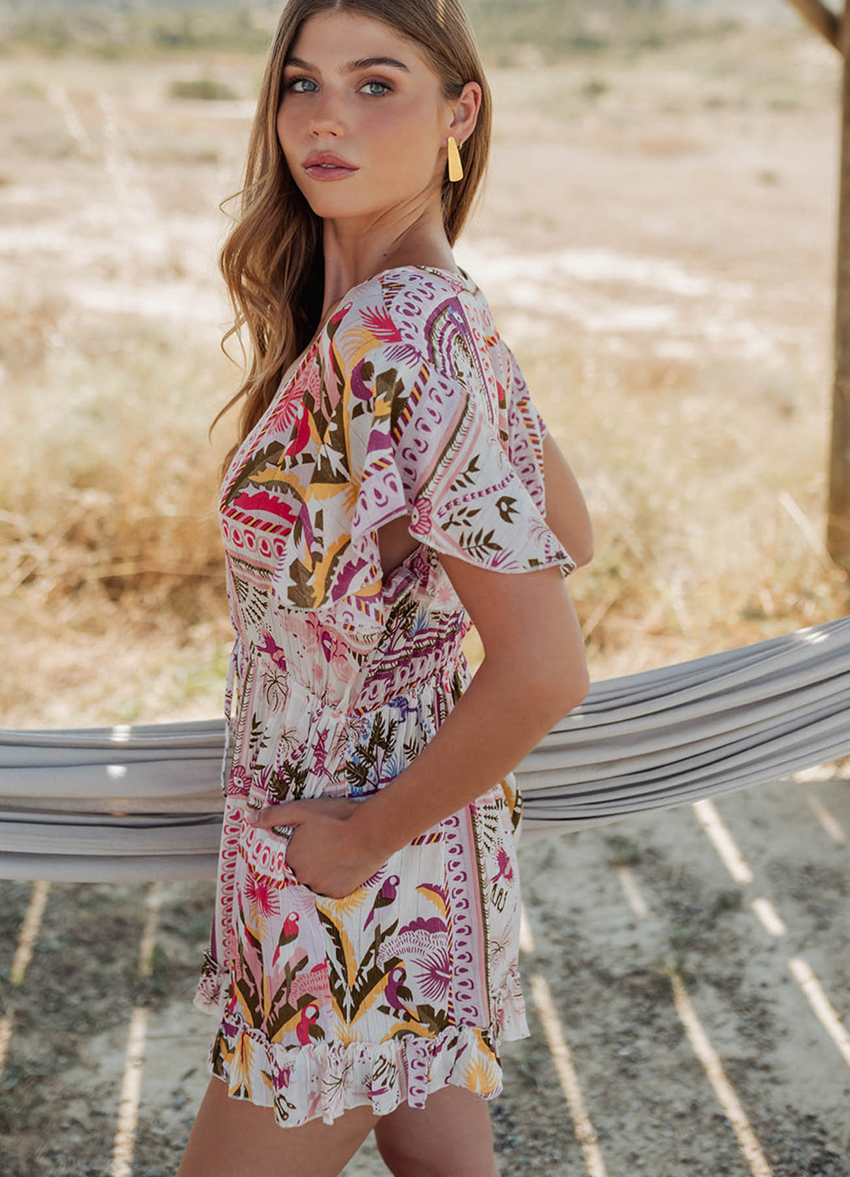 Short Jumpsuit : Multicolor