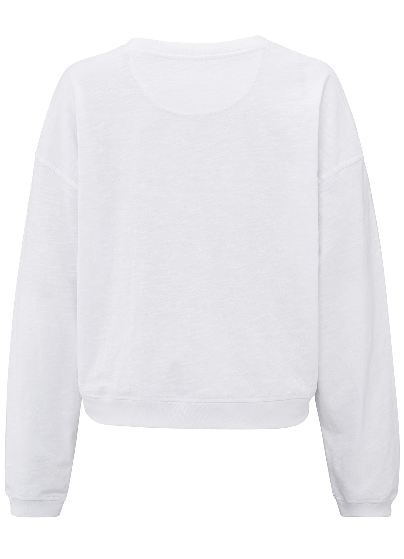 Sweatshirt With Slub Effect : Pure White 00000