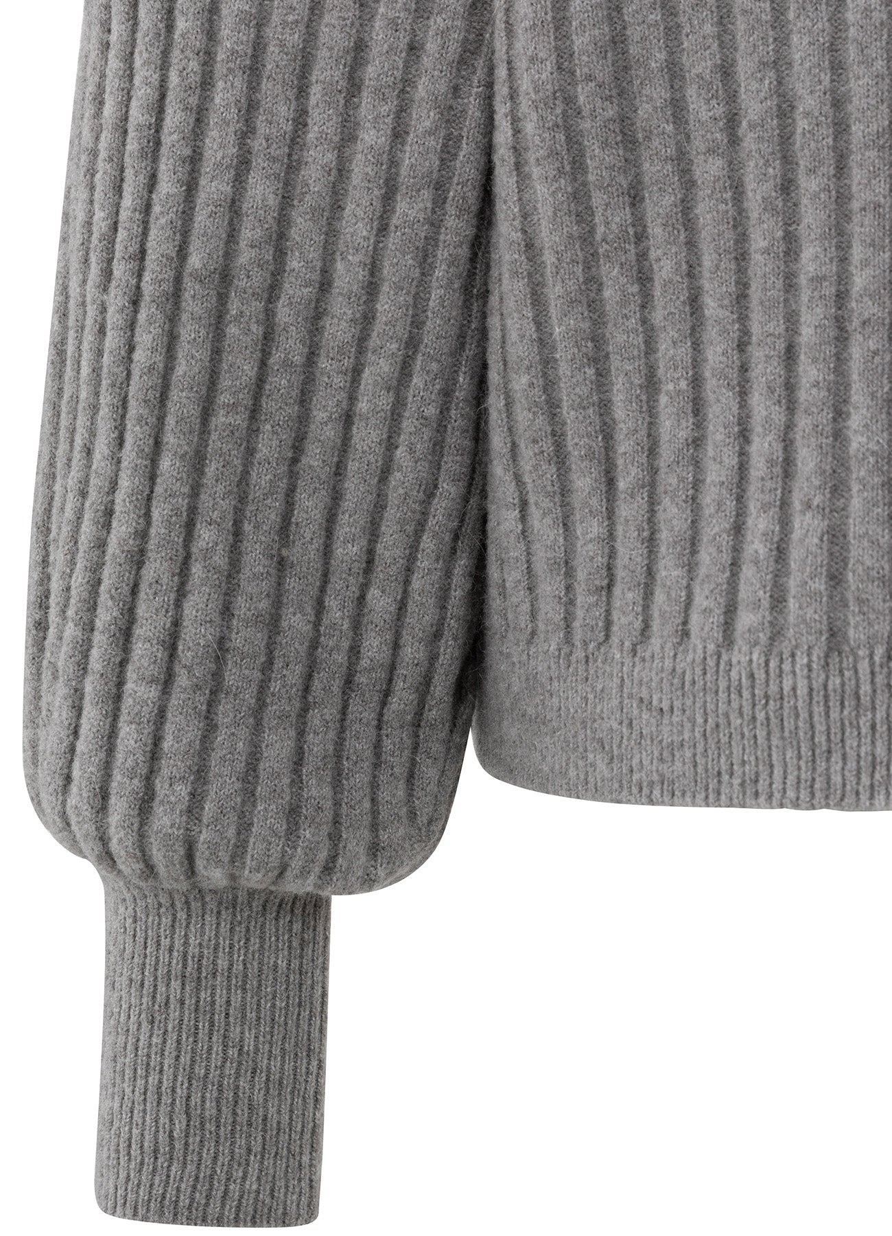 Rib Sweater Ls : Taupe Grey 00001