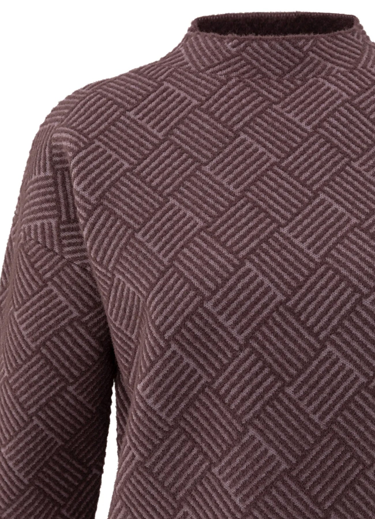 Jaquard Sweater Ls : Fudge Purple Dessin 53802