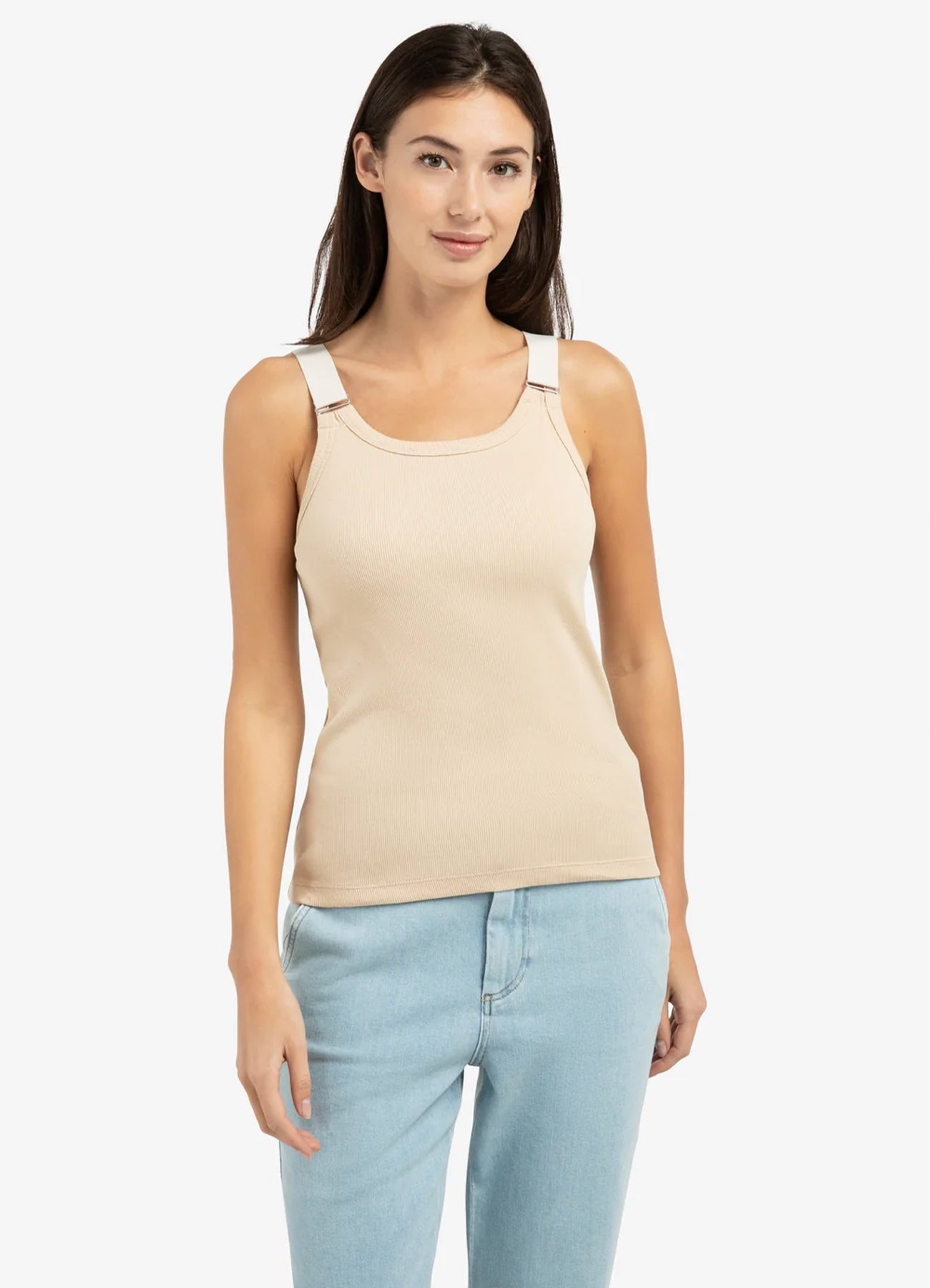 Singlet With Elatic Straps : Desert Beige 99052