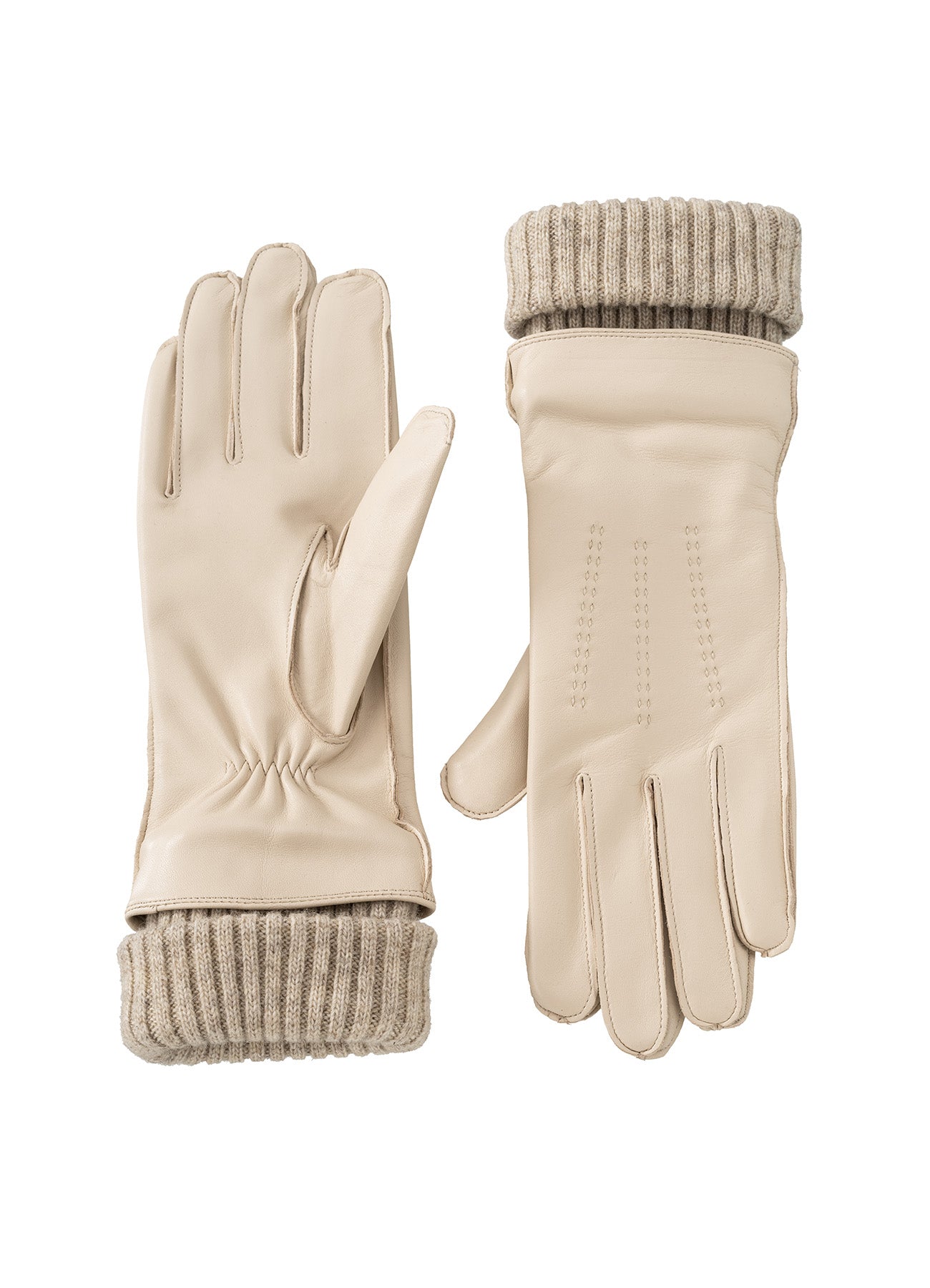 Leather Gloves : Sand Beige 99006