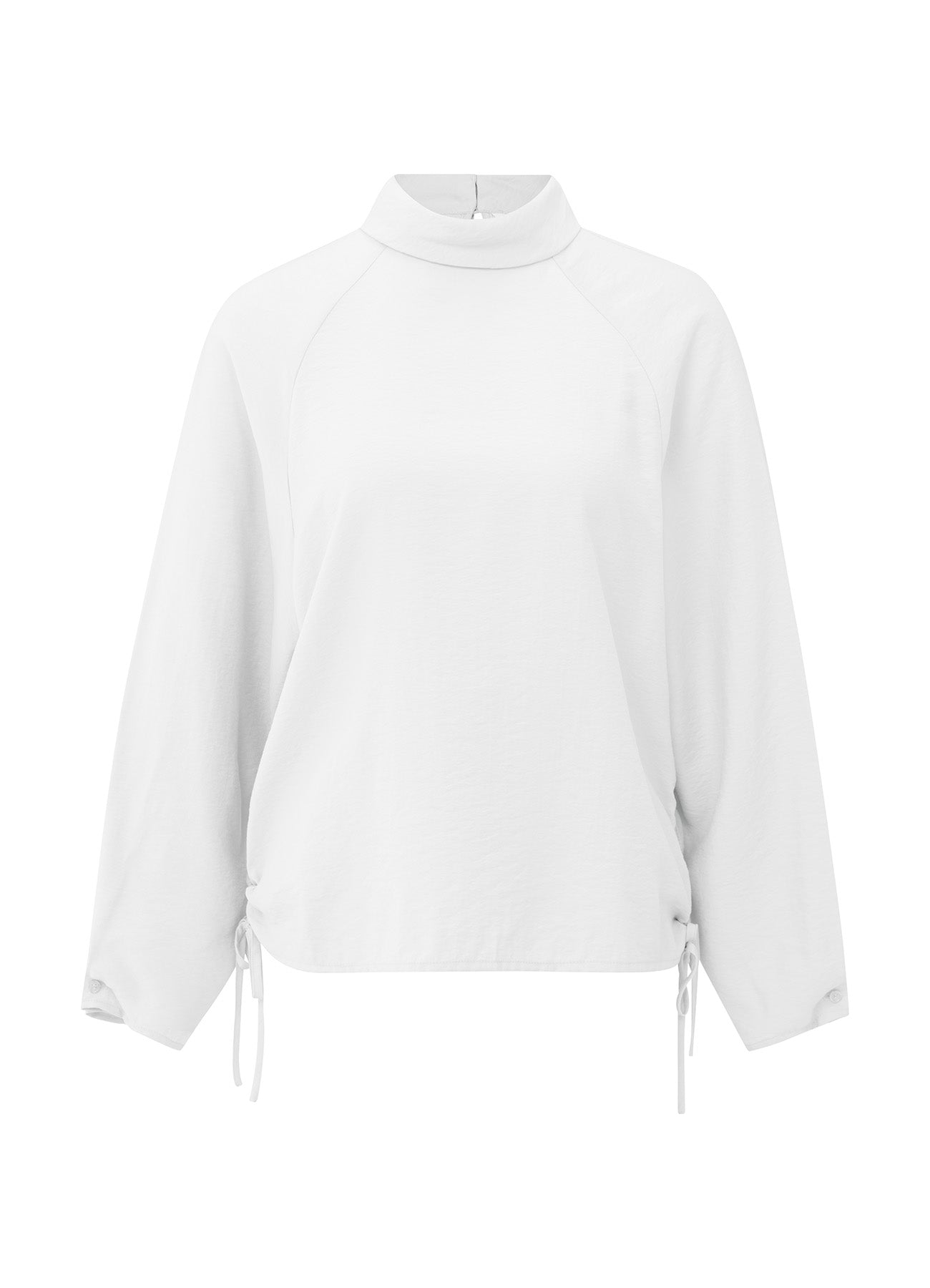Turtle Top With Side Drawstrings : Pure White 00001