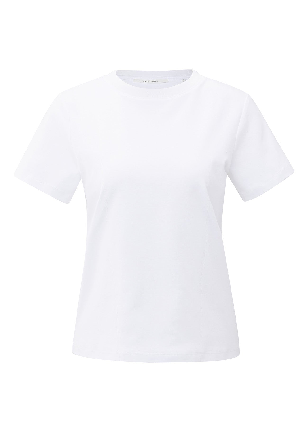 T-Shirt With Stitch Details : Pure White 00000