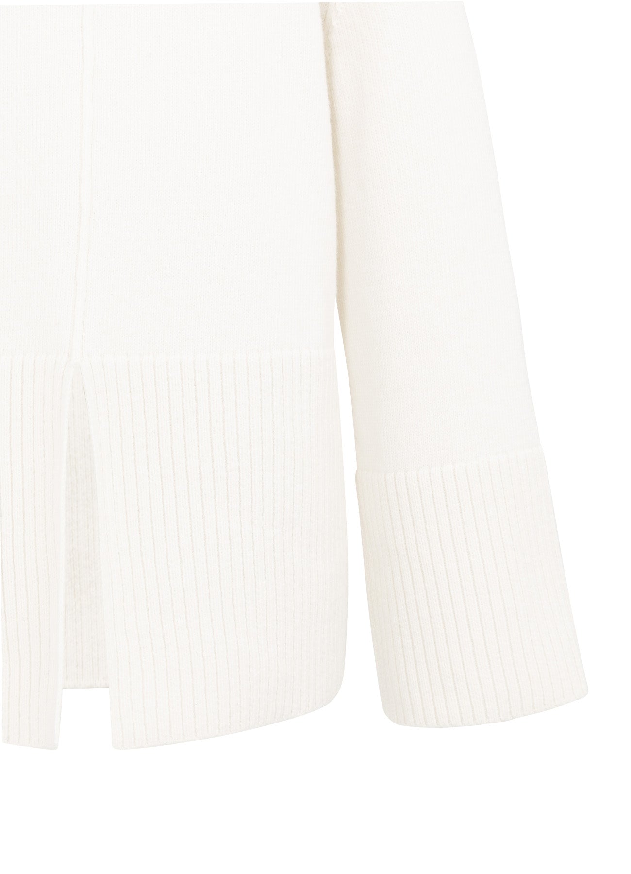 High Neckline Sweater Ls : Snowfall White 10002