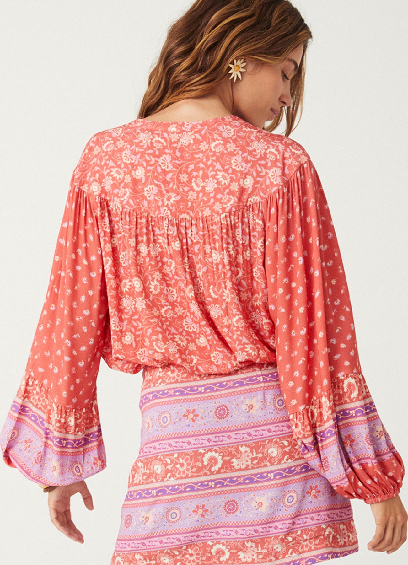 Sunshine Bandit Blouse : Cayenne