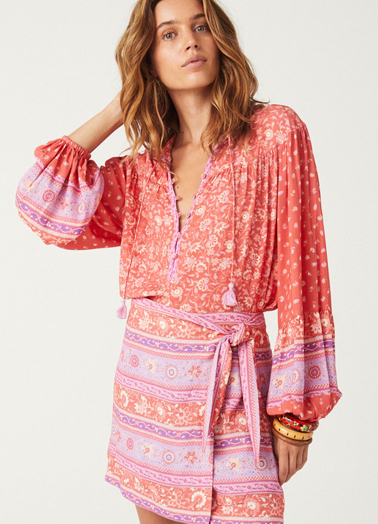 Sunshine Bandit Blouse : Cayenne
