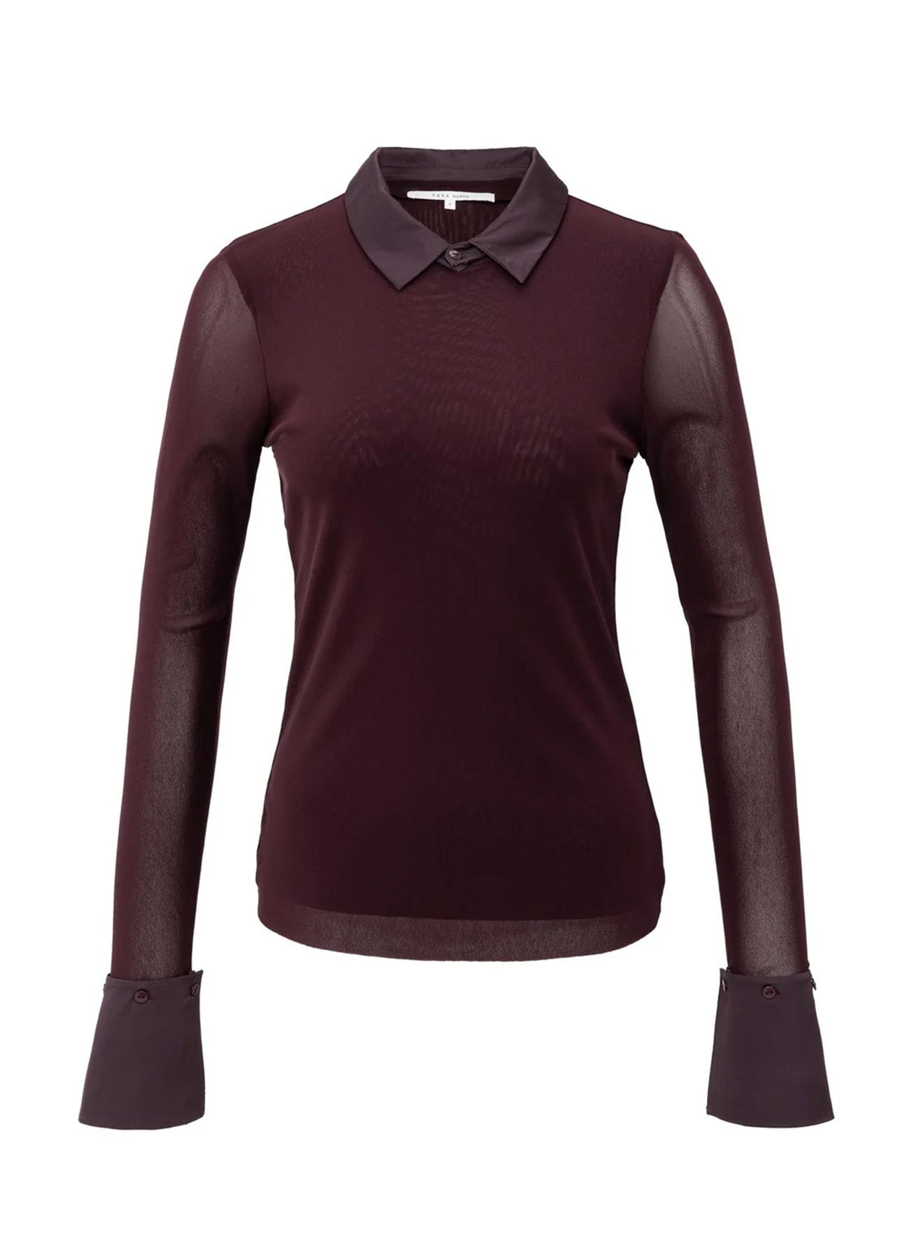 Mesh Top With Removable Cuffs And Collar : Fudge Purple