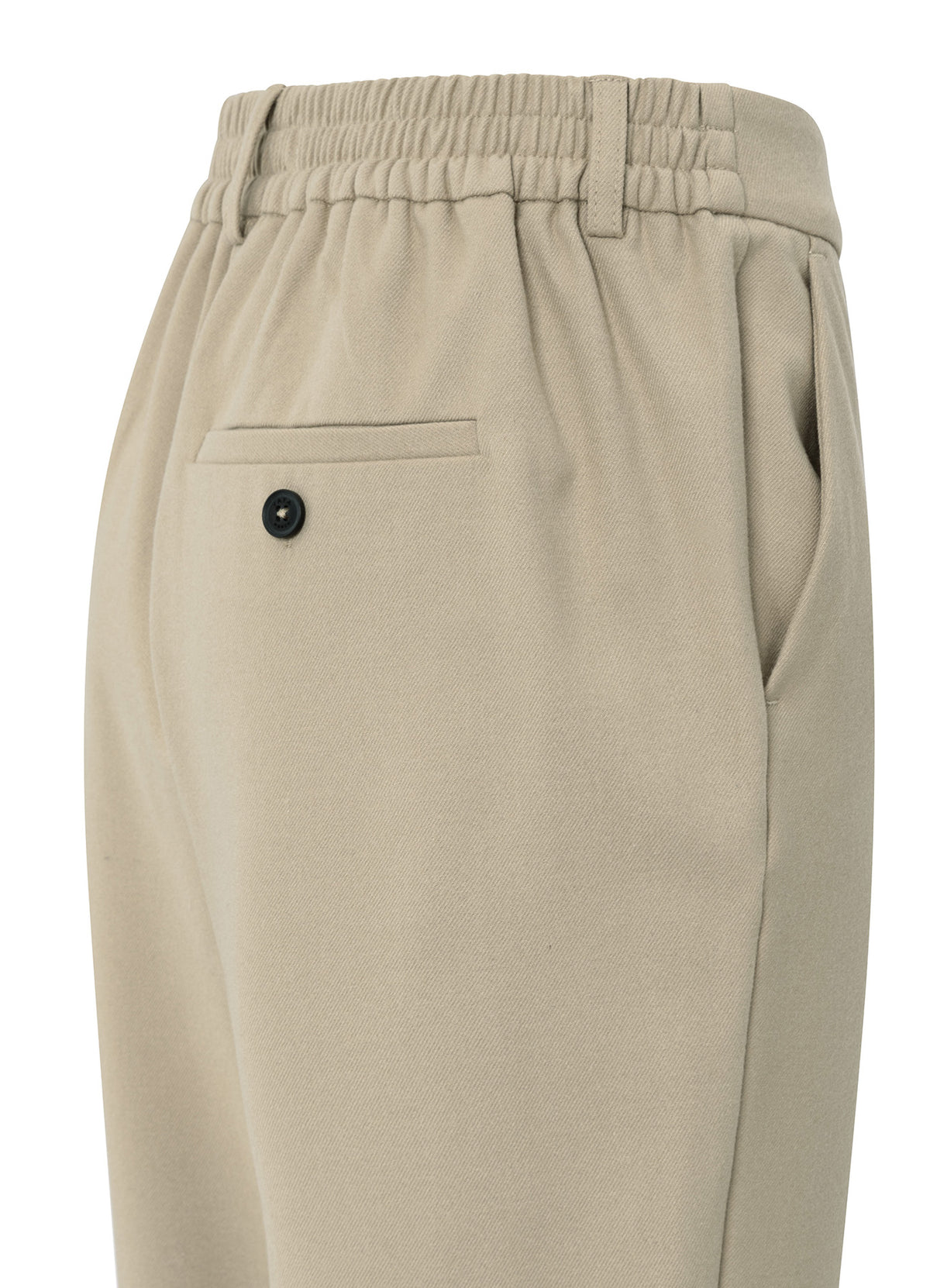 Pantalon With Elastic Waist : Sand Beige 99006