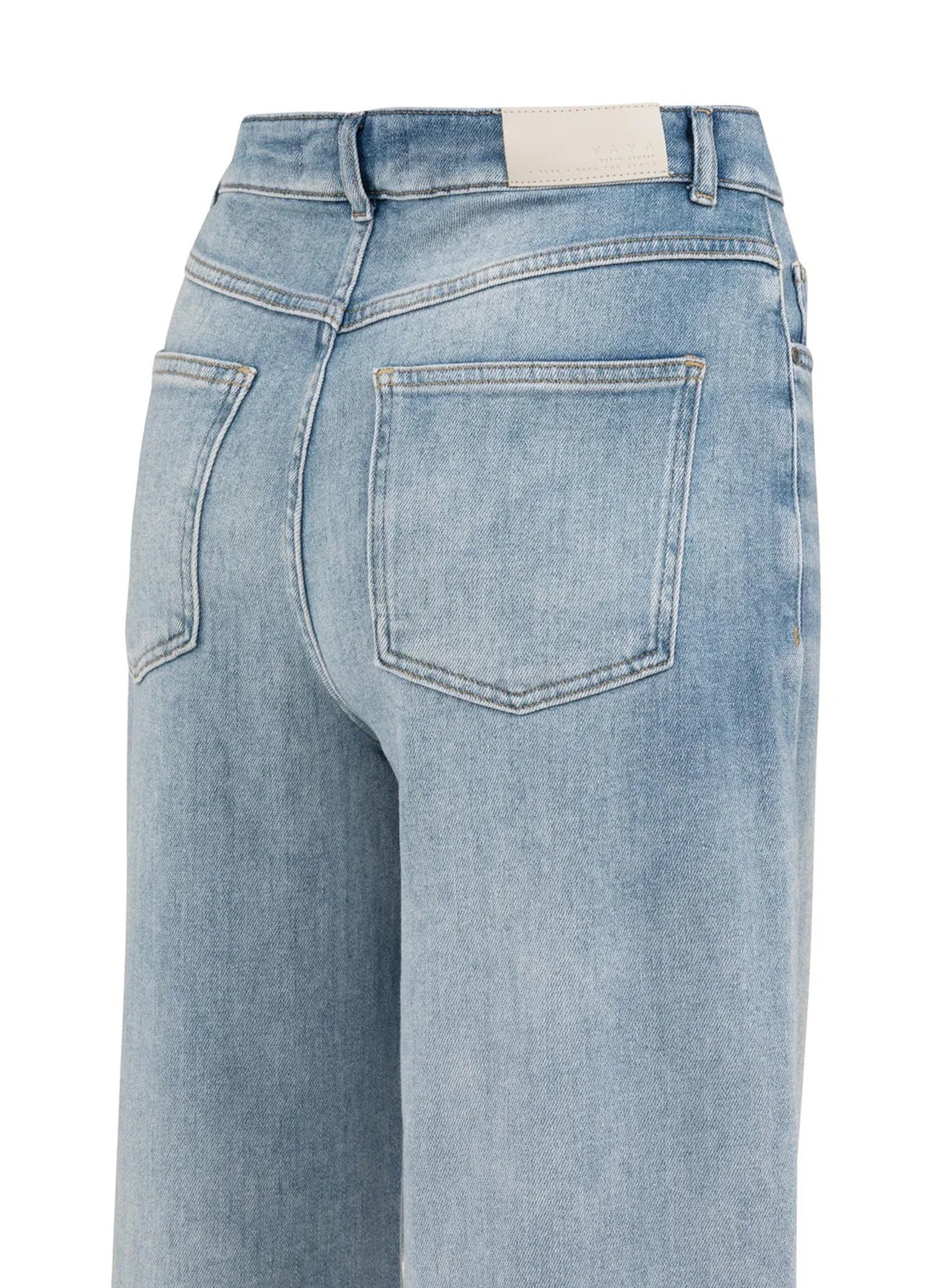 Loose Fit High Waist Denim : Blue Denim 01111