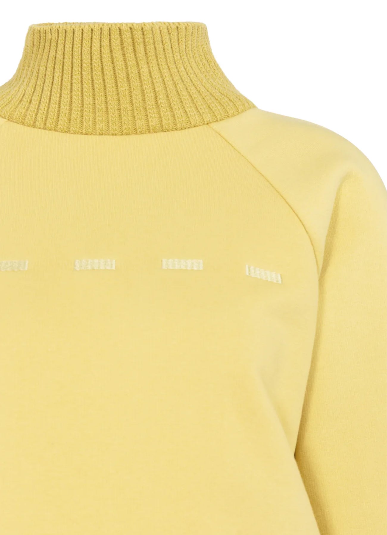 Sweatshirt With Knitted Collar And Cuffs : Dried Moss Green 40626