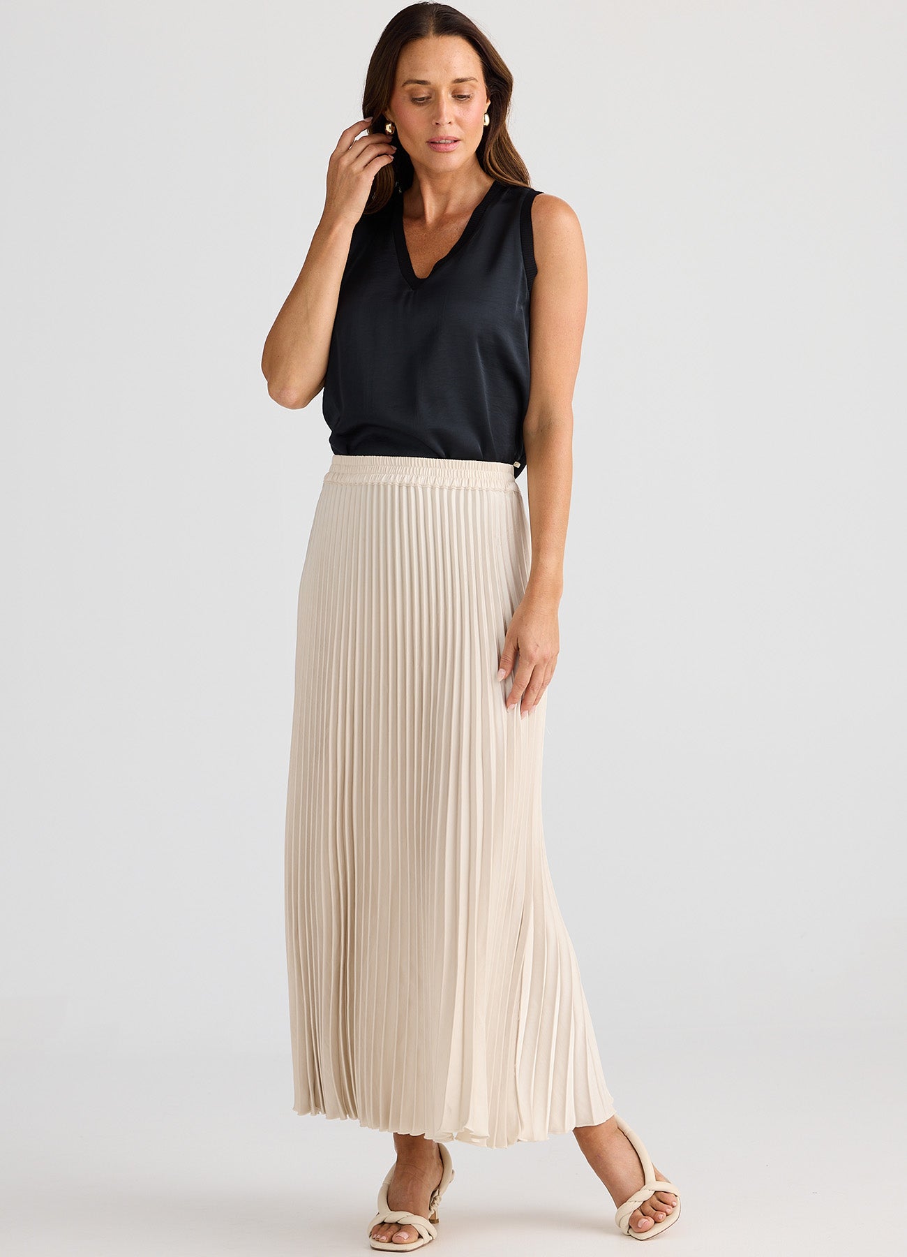 Alias Pleated Skirt : Oyster