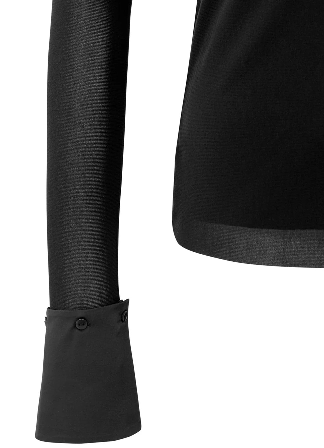 Mesh Top With Removable Cuffs And Collar : Black