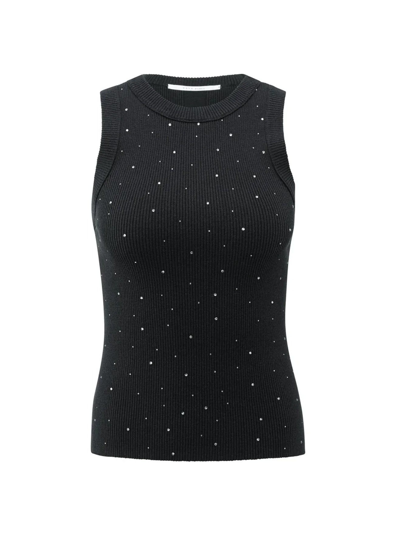 Knitted Tanktop With Shine : Black 443092