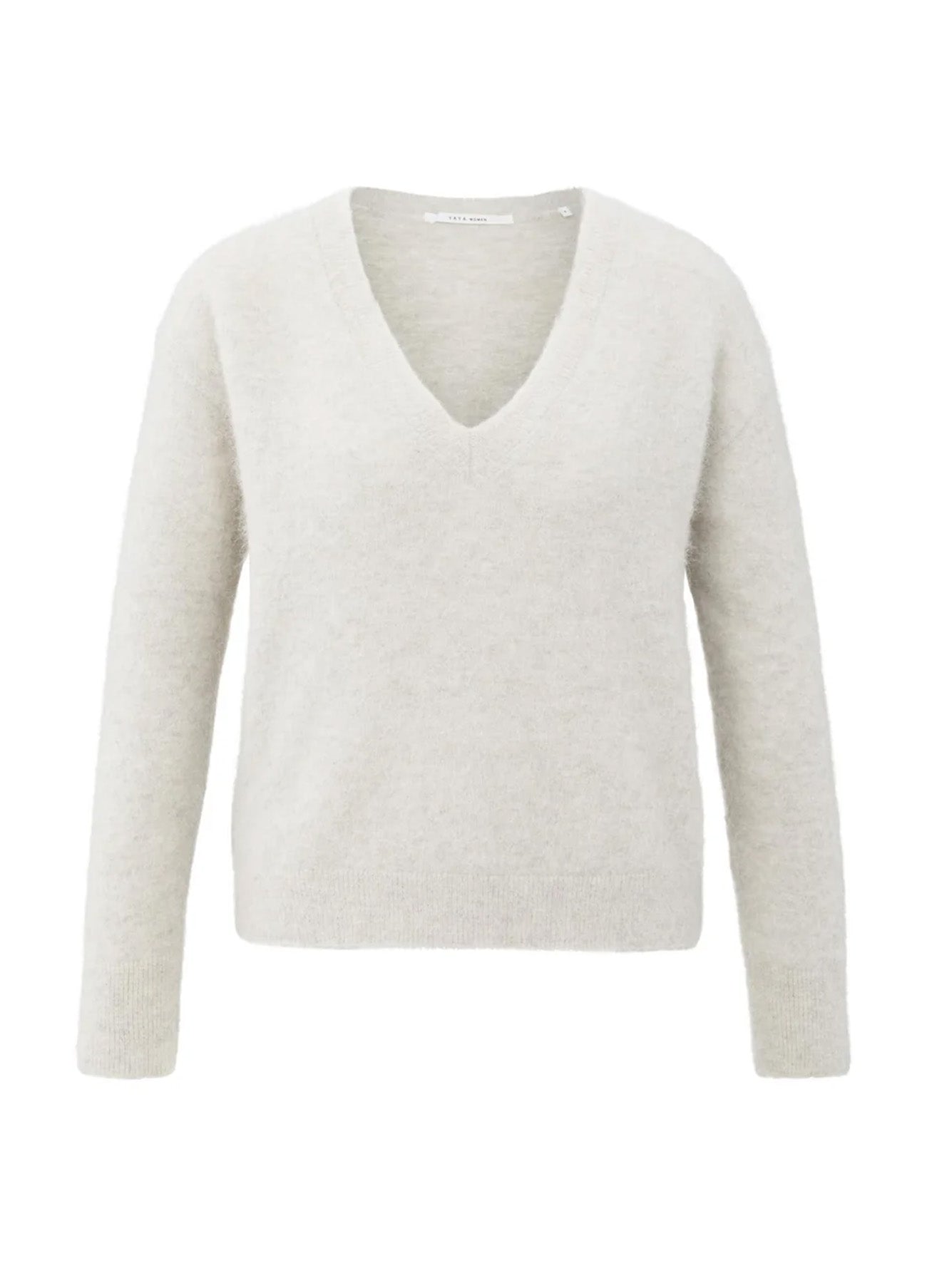 V-Neck Sweater Ls : Cloud Grey 00000