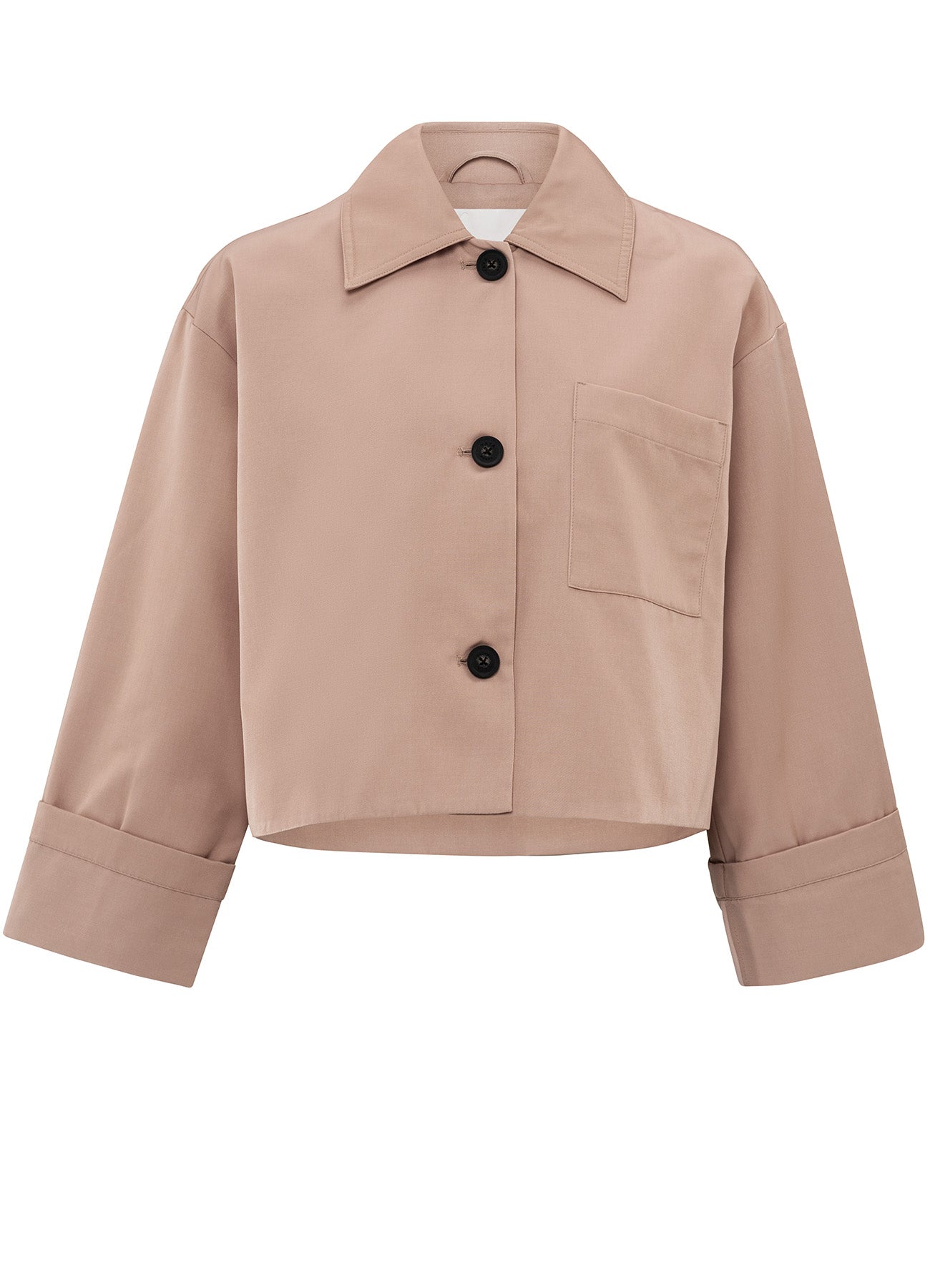 Heavy Weight Satin Short Oversized Jacket : Dusty Pink 99978