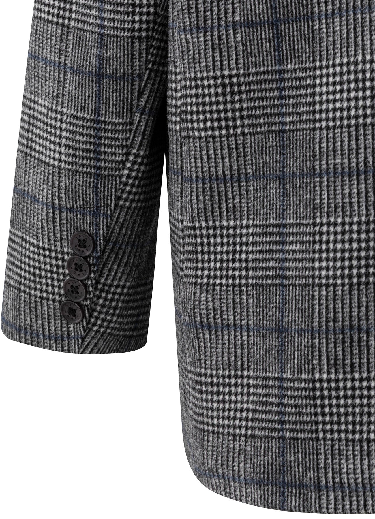 Woven Oversized Checked Blazer : Contours Gray Dessin 00001