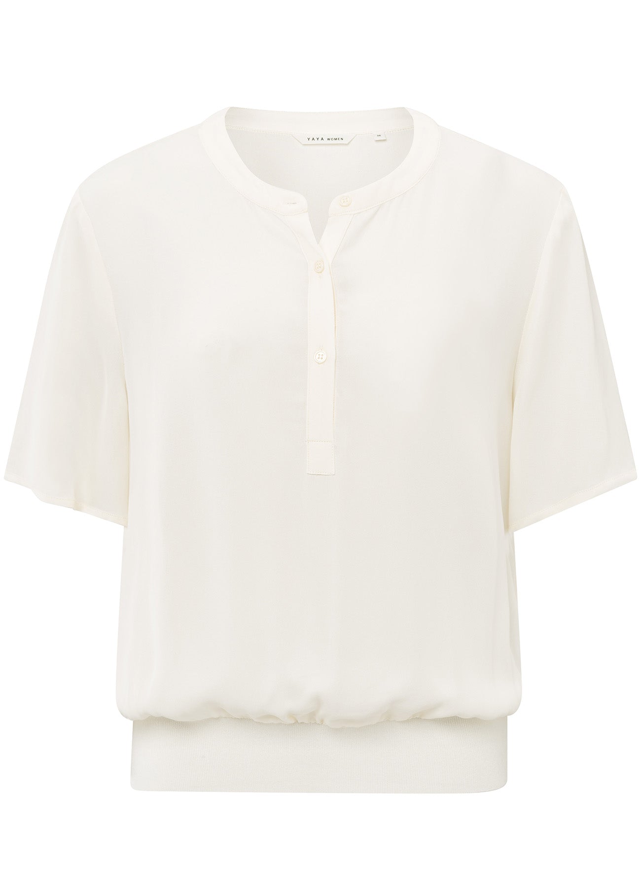 Woven Polo With Rib Waistband : Off White 99983