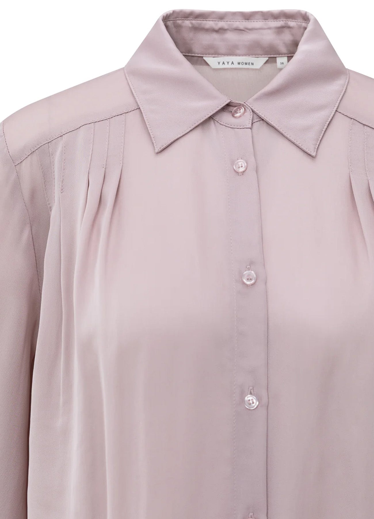 Blouse With Pleated Details : Cloud Gray Purple 80307