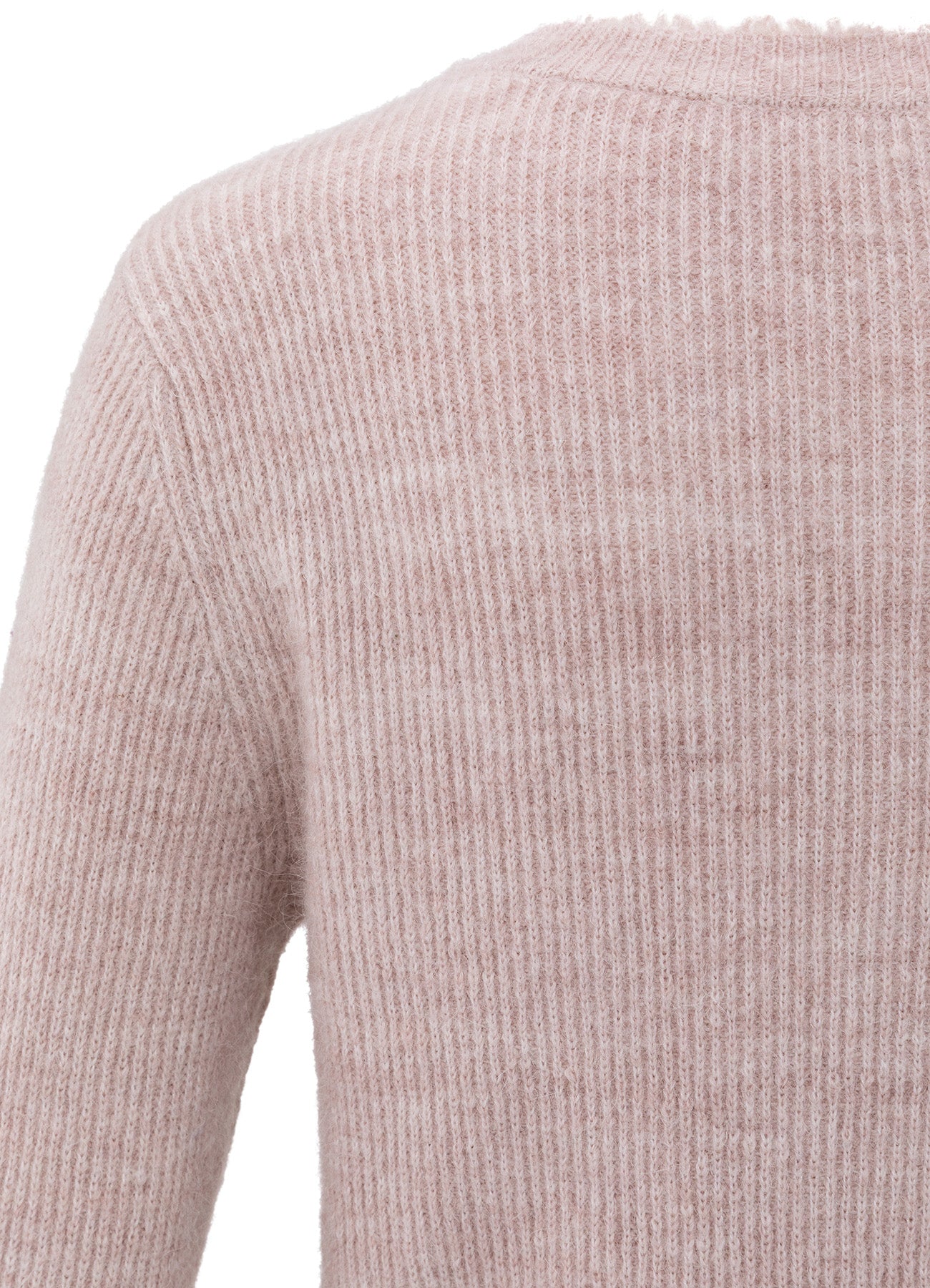 Cardigan In Melange Yarn : Shadow Gray Pink Melange 94051