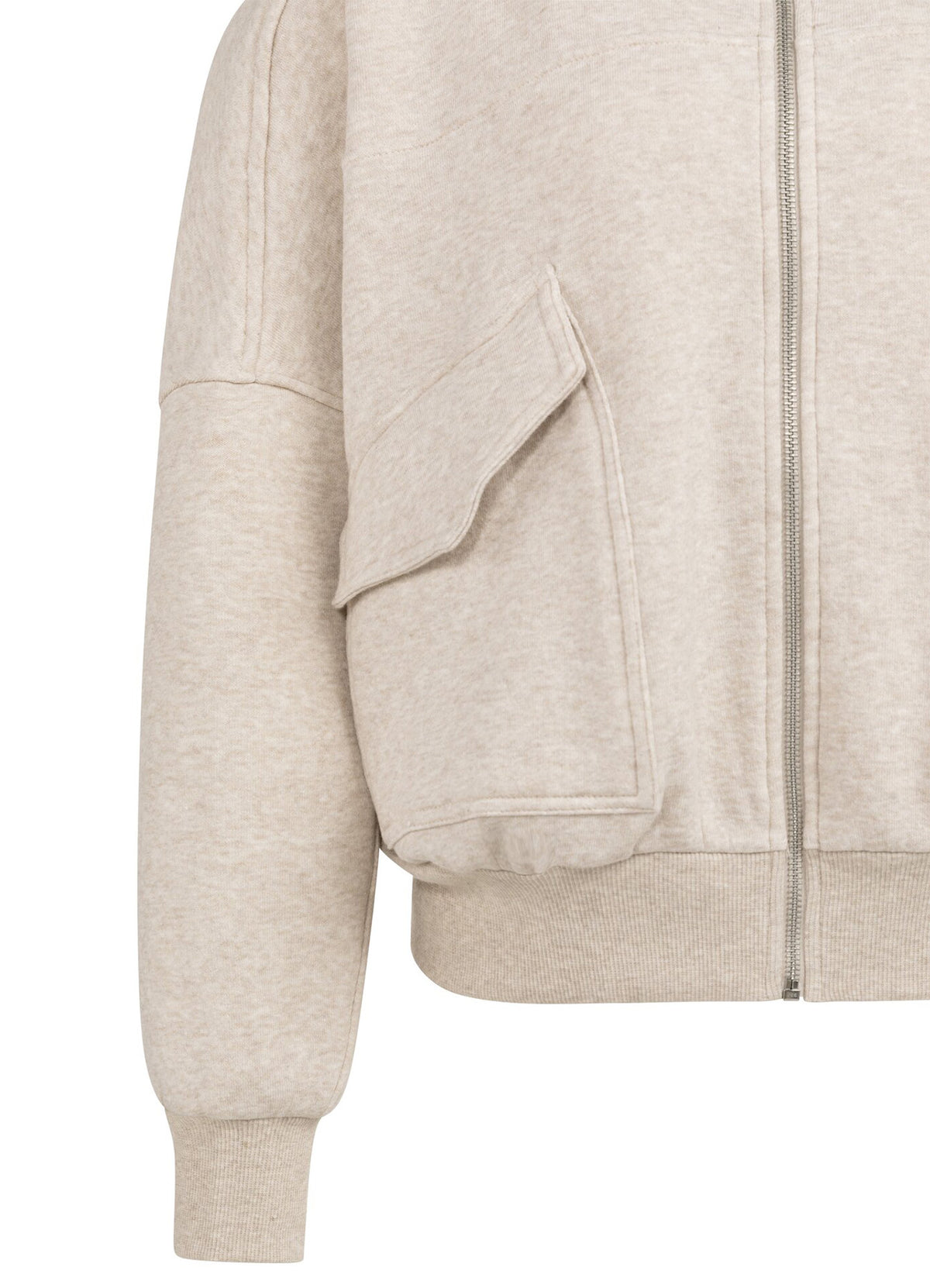 Sweat Jacket With Pockets : Slate Grey Melange 990552