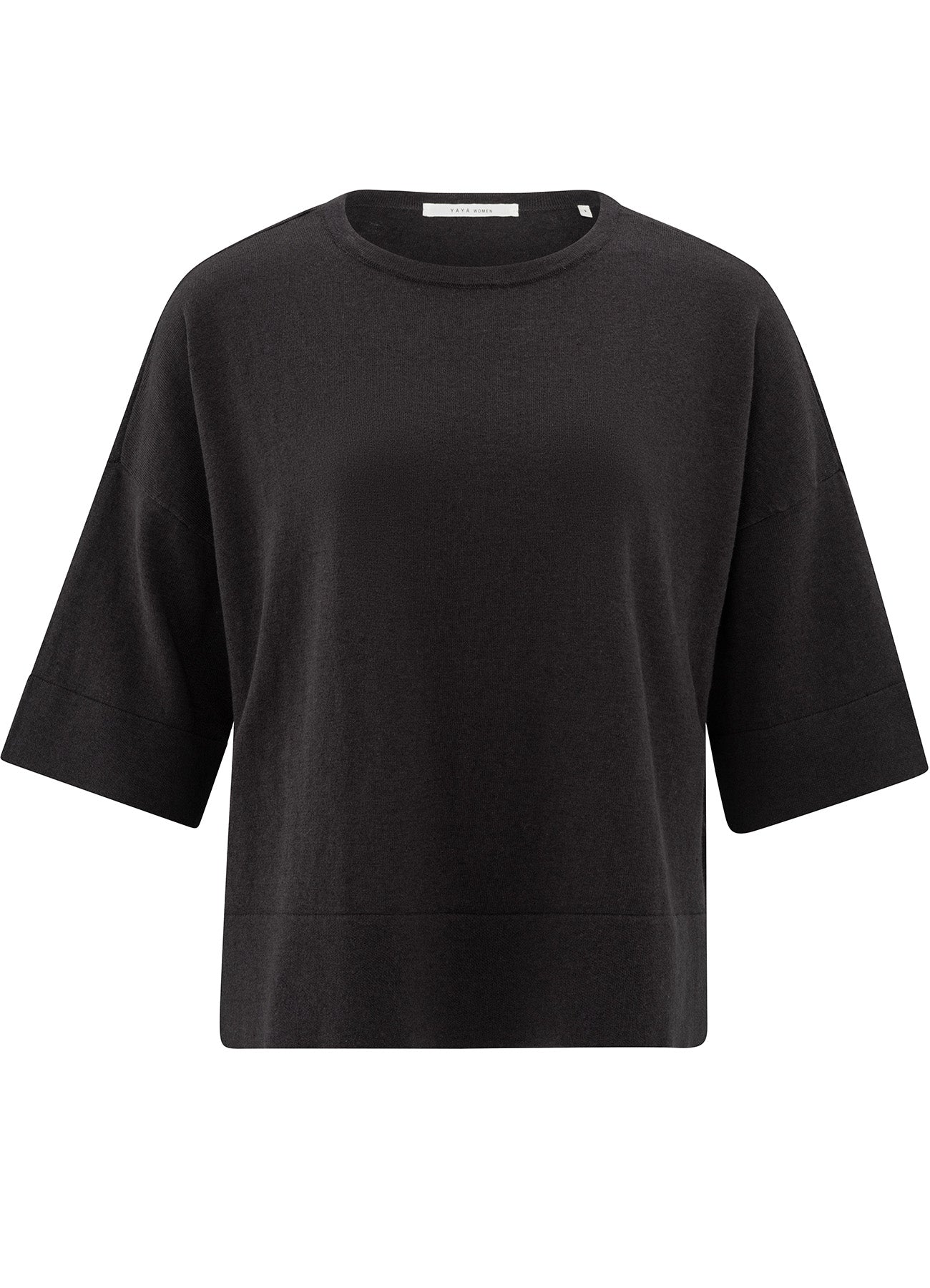 Oversized Fine Knitted T-Shirt Ss : Phantom 94205