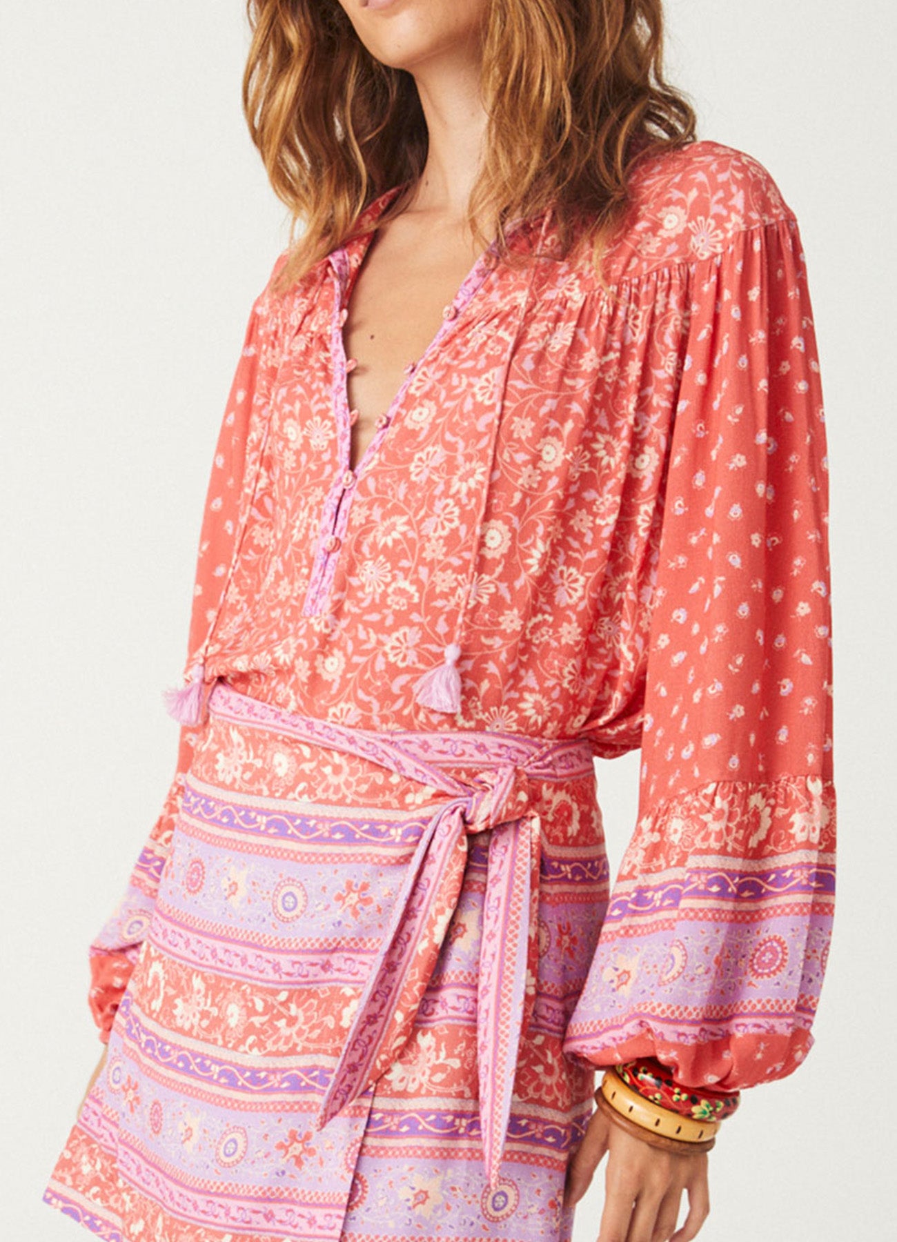 Sunshine Bandit Blouse : Cayenne