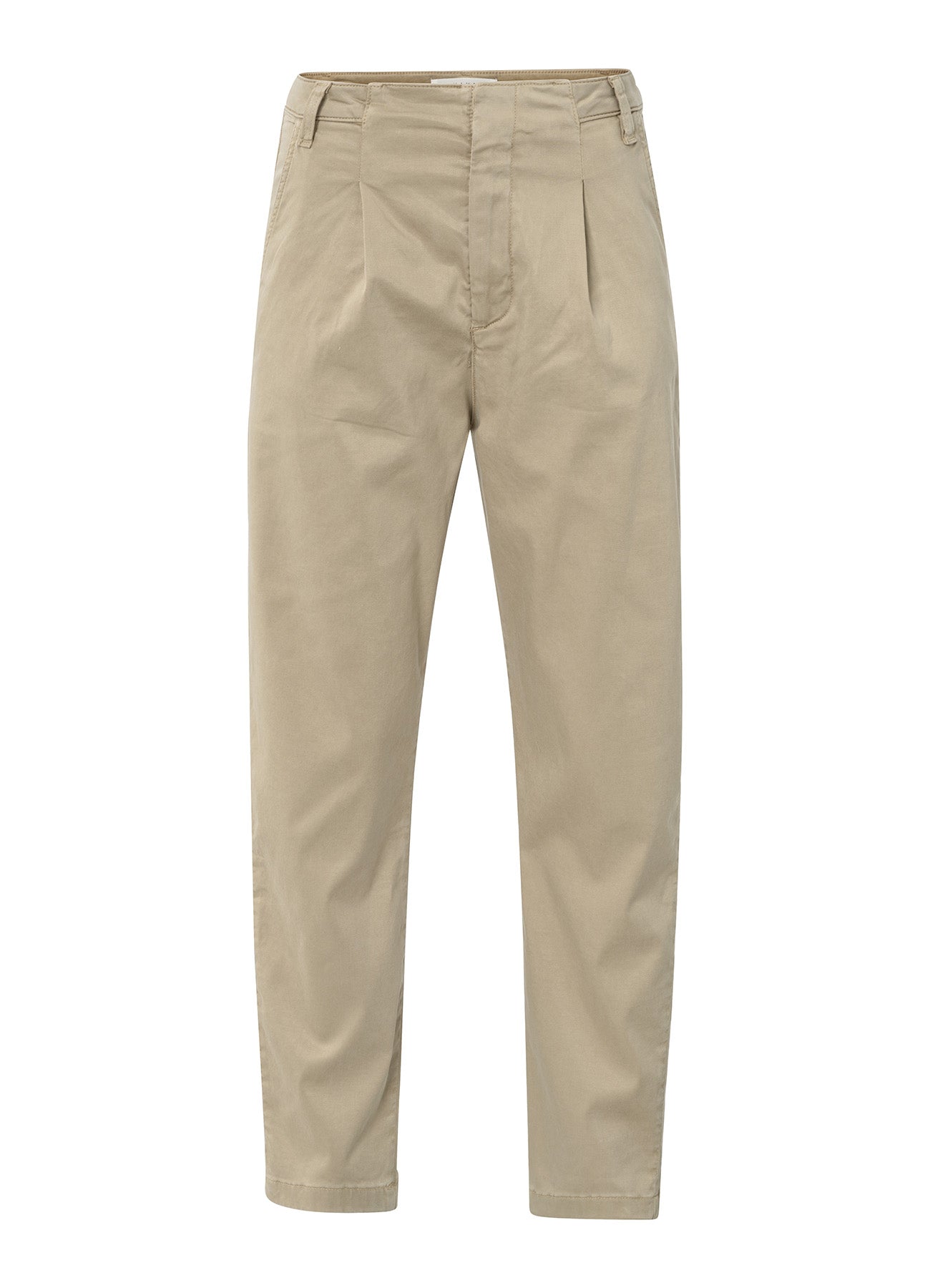 Woven Loose Fit Trousers With : Sand Beige 99006