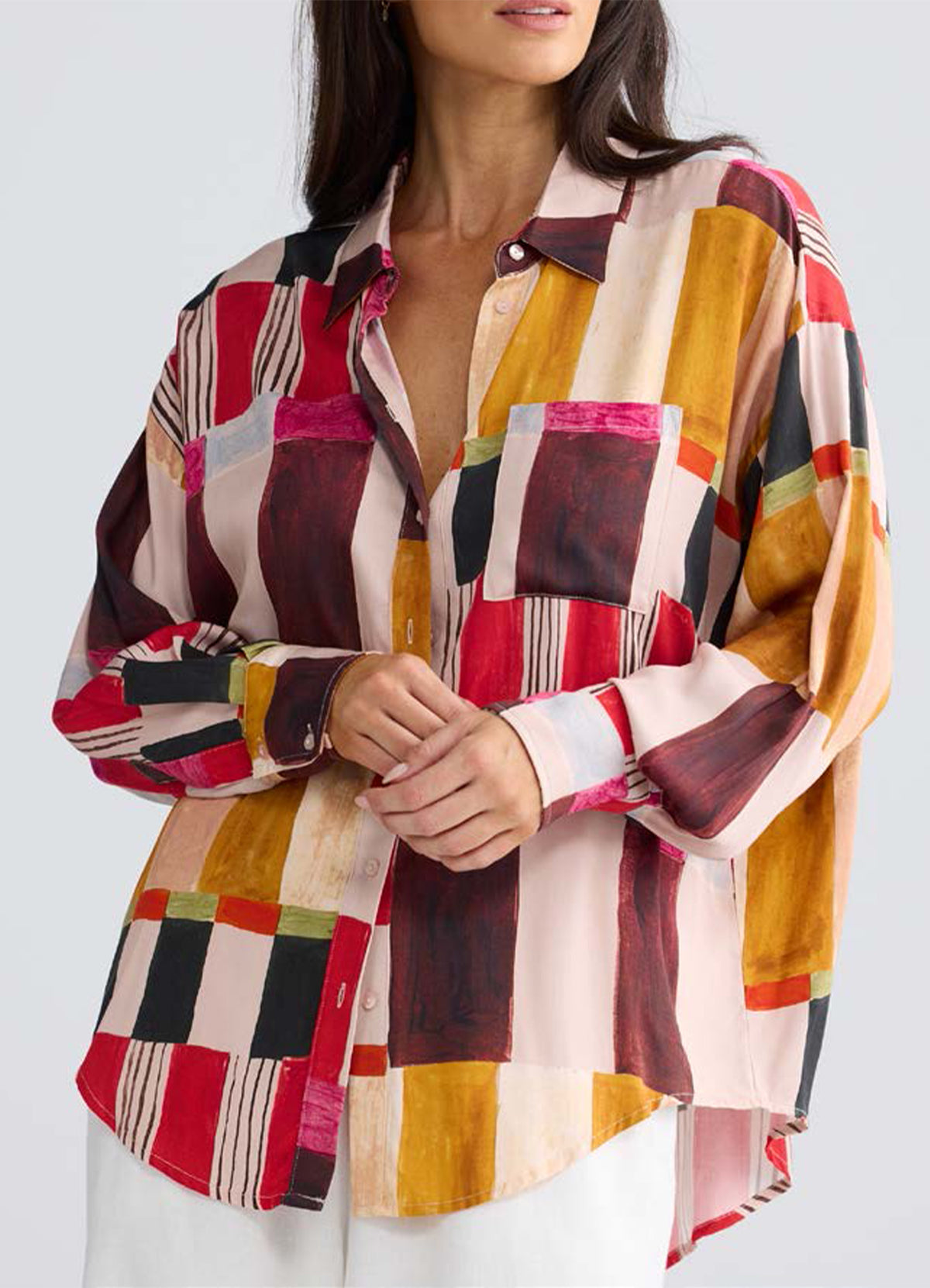 Glenda Shirt : Painterly Geo