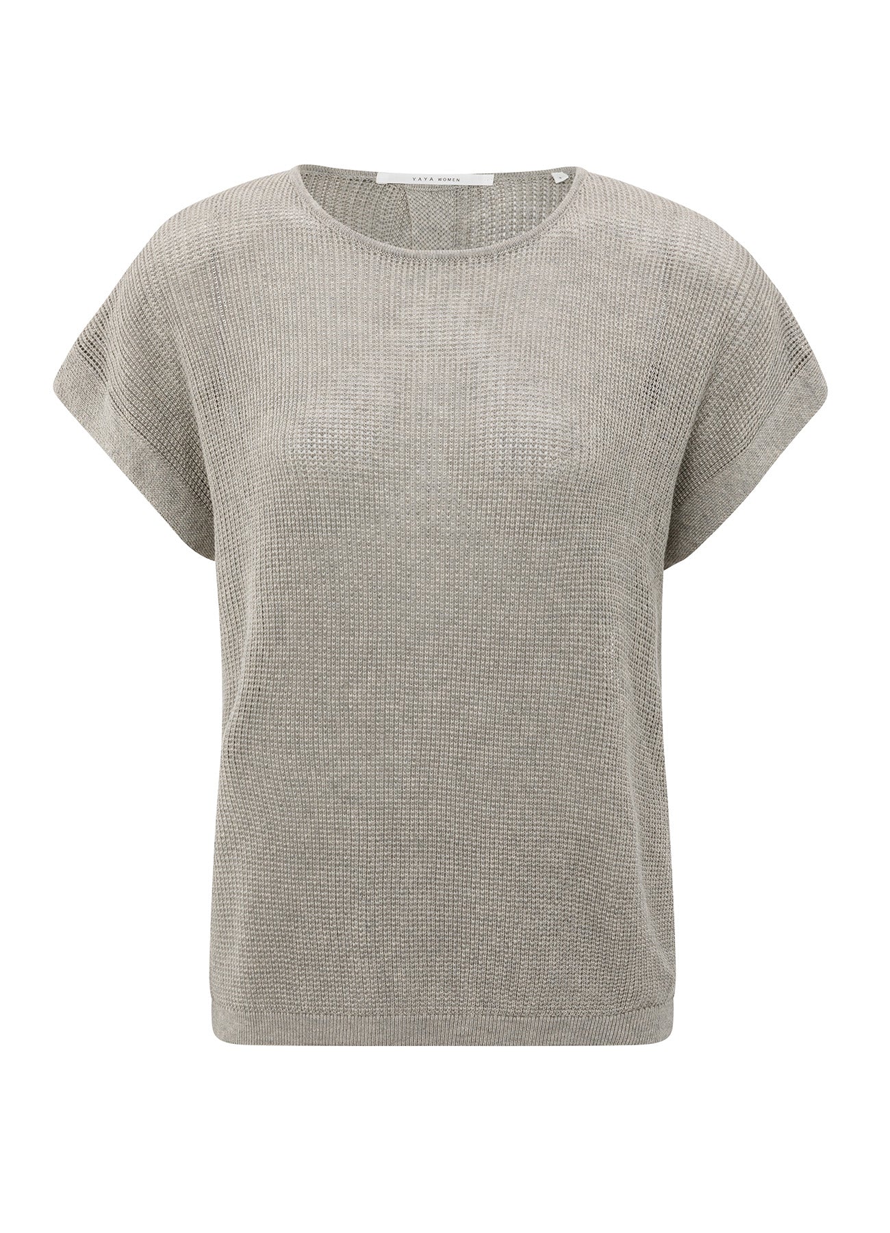 Sleeveless Sweater With Button : Brownish Grey 99018