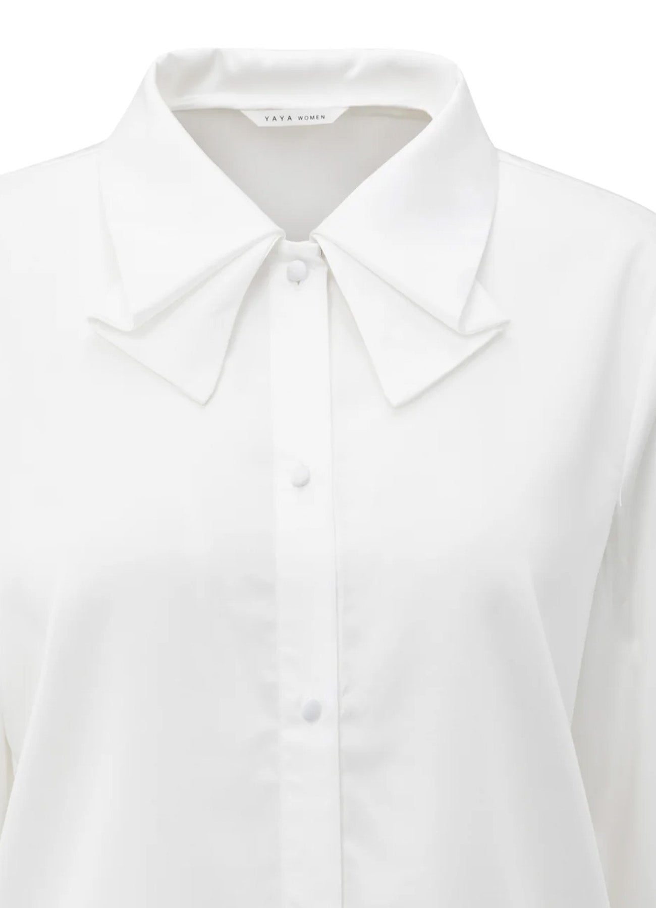 Blouse With Bow Collar : Pure White 715041
