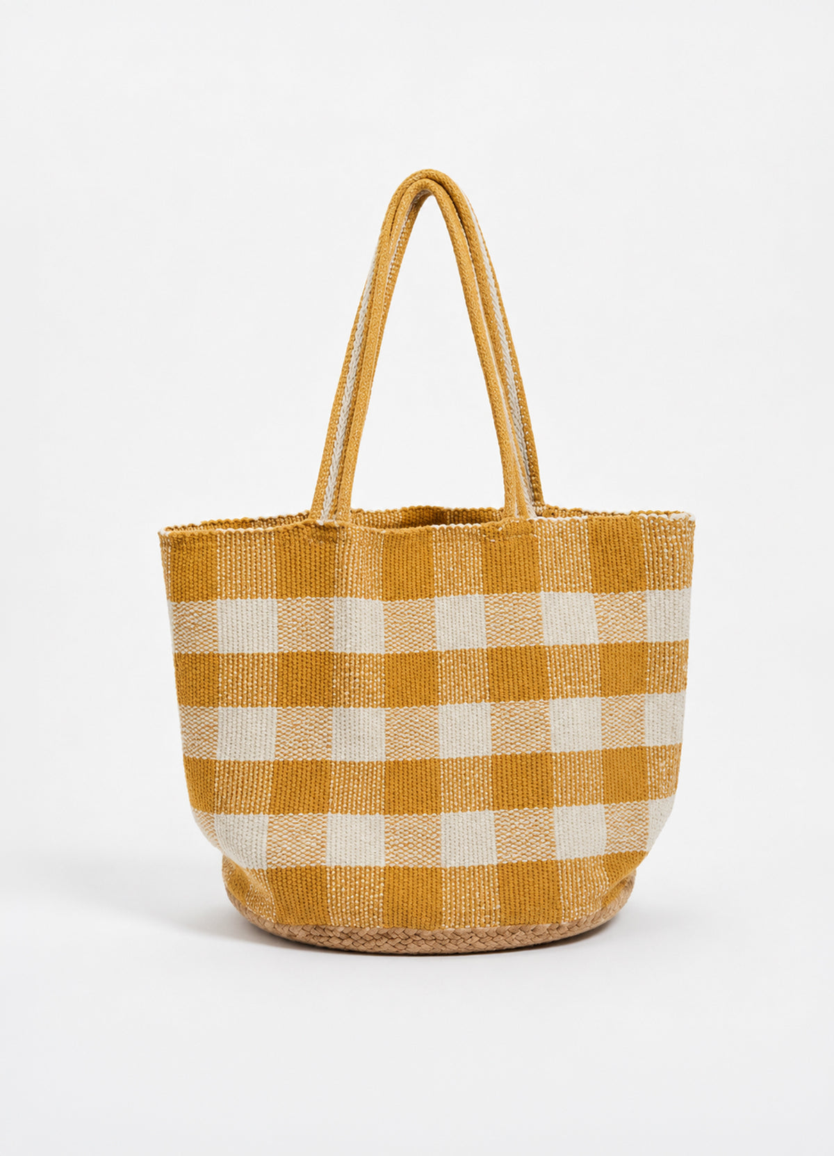 Sac Cabas Toile Echiquier : 1050 Jaune Fonce