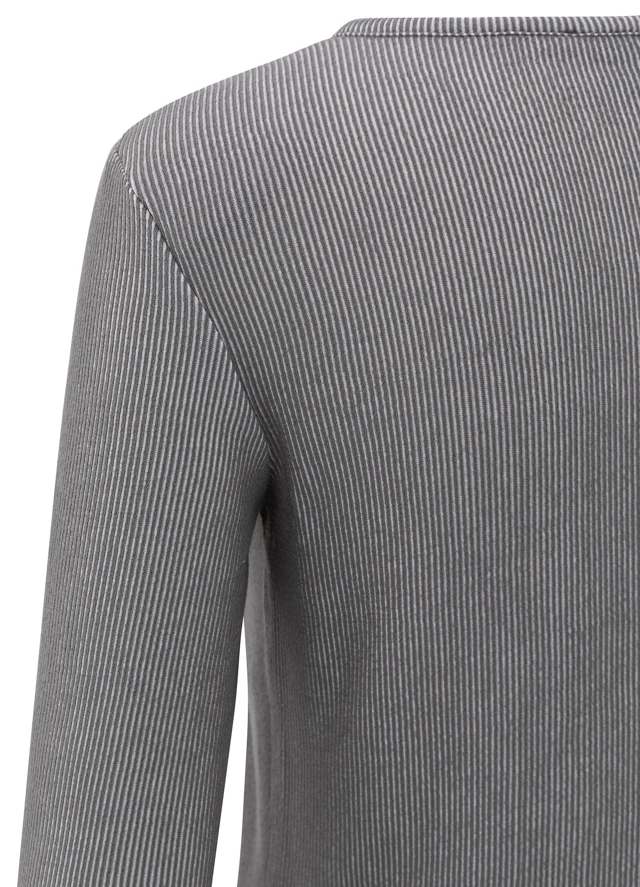 Rib Top With Shoulder Pads : Dark Night Grey Dessin