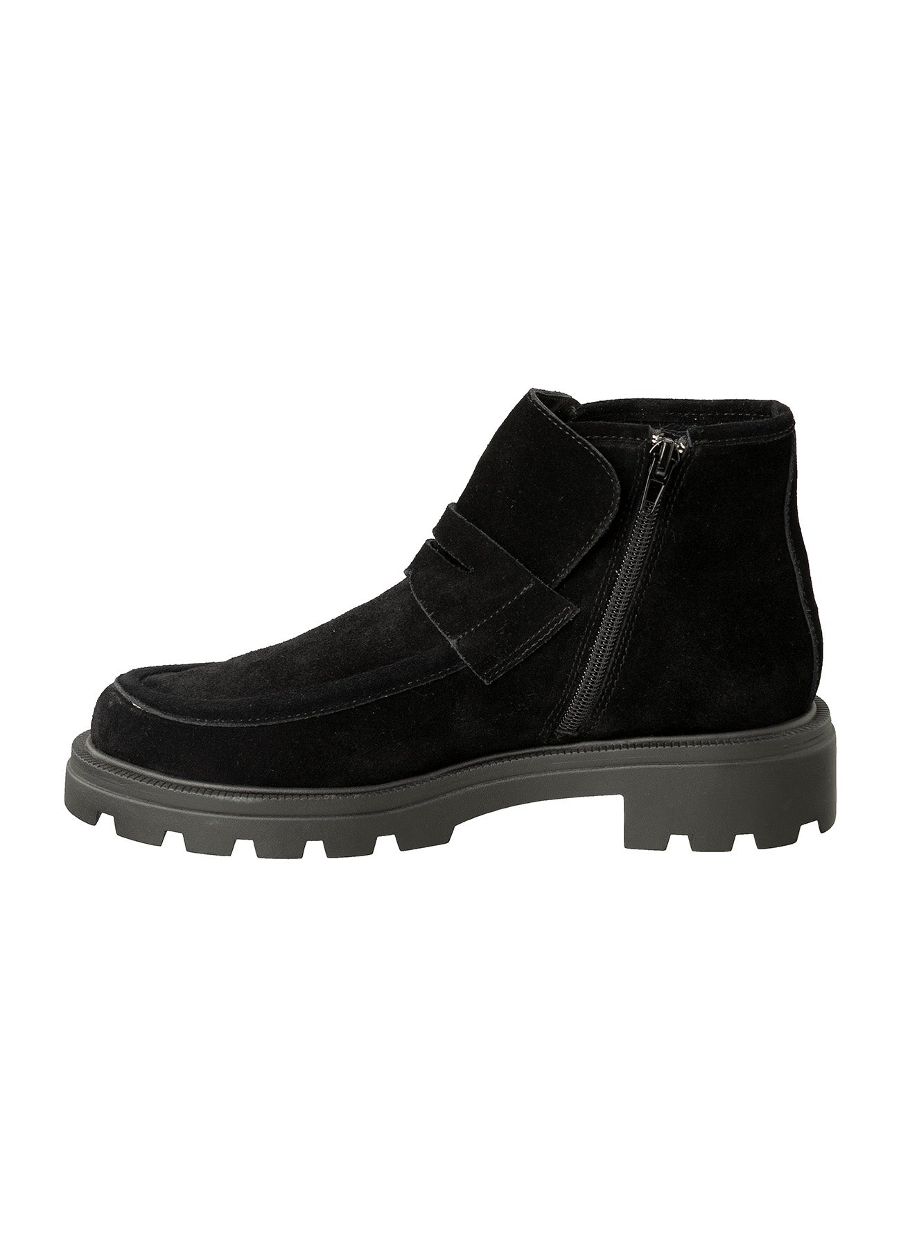 Short Suede Boot : Black