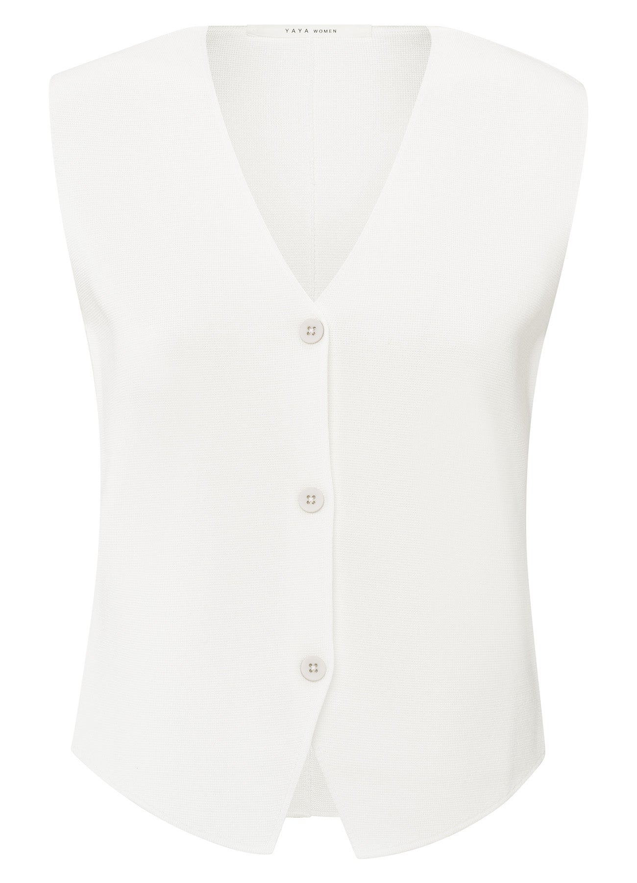 Clean Knitted Gilet : Pure White 00000