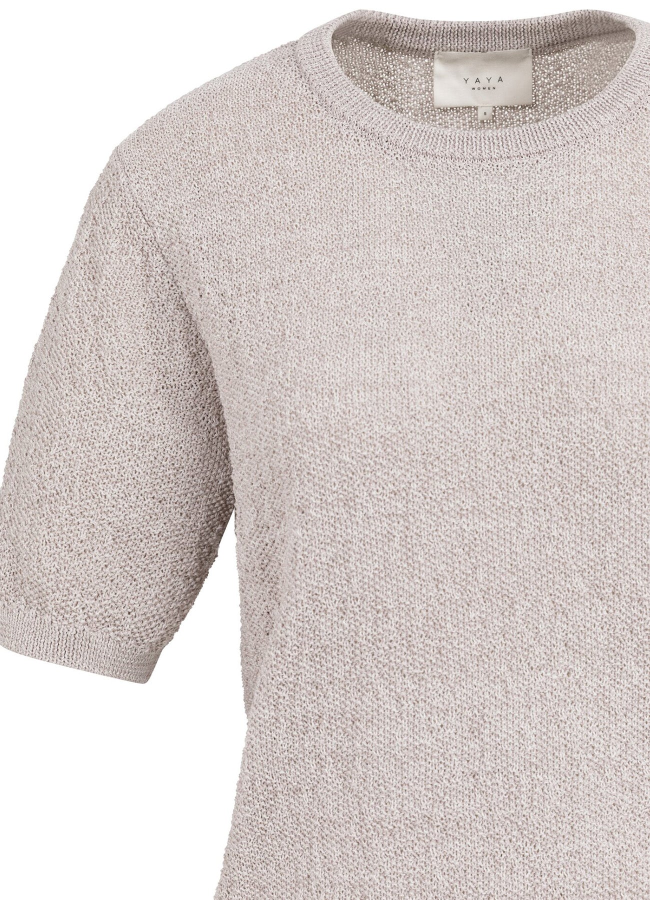 Textured Sweater Short Sleeve : Mauve Purple Dessin 990541