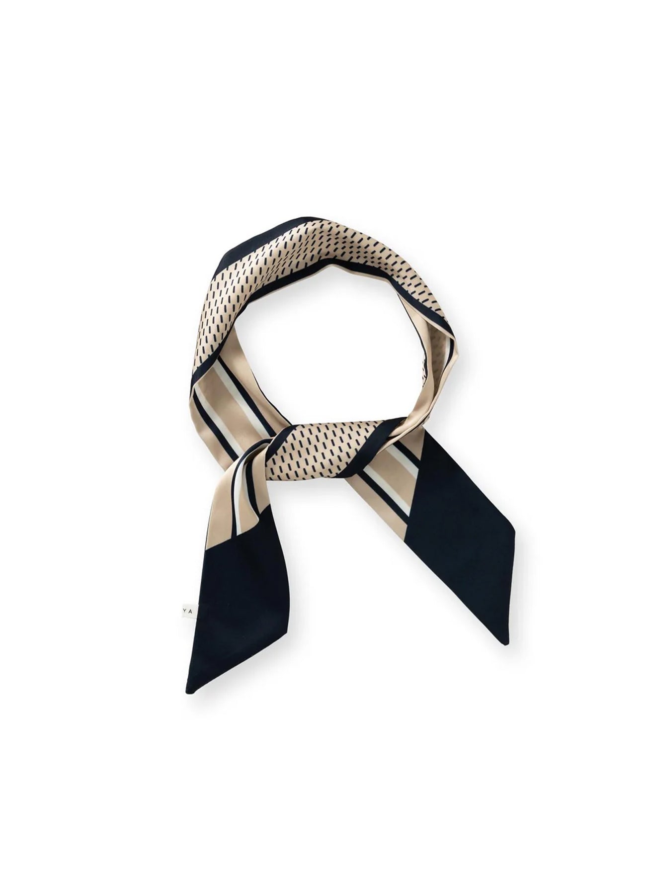 Woven Small Scarf With Print A : Navy Blazer Dessin 939231
