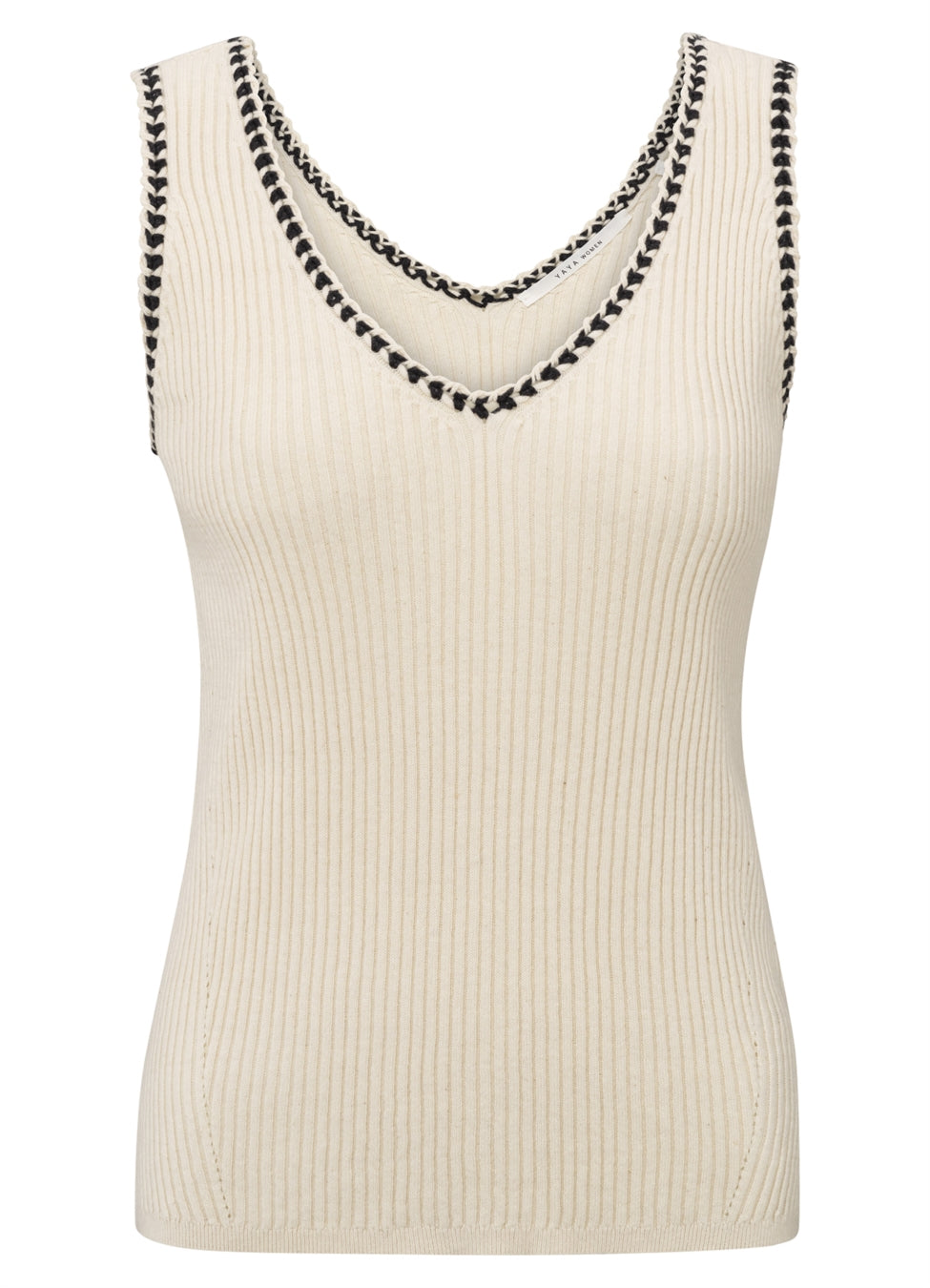 Rib Tanktop With Fun Detail At Edge : Summer Sand 20908