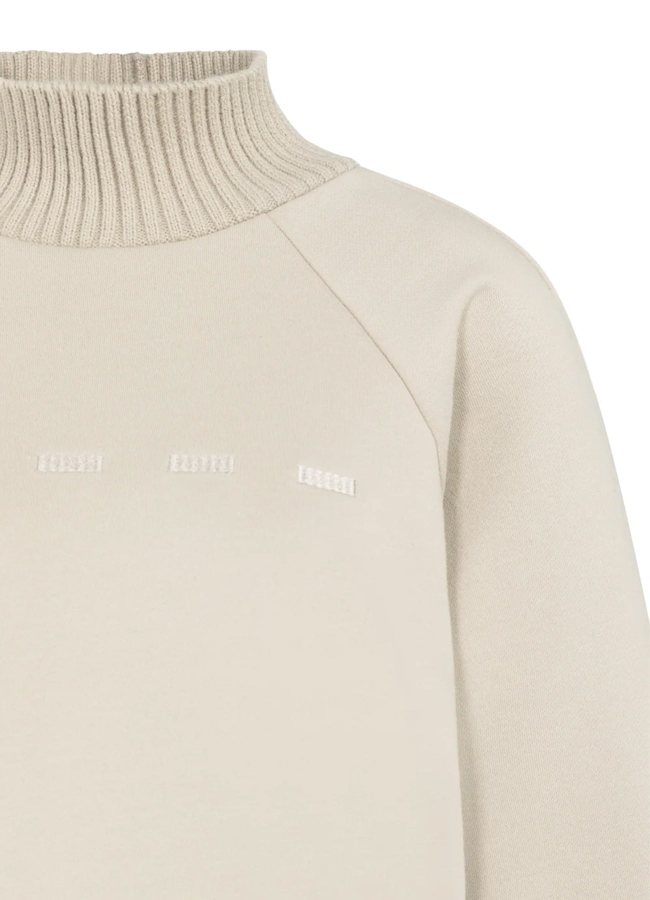 Sweatshirt With Knitted Collar And Cuffs : Oxford Tan Brown 51306