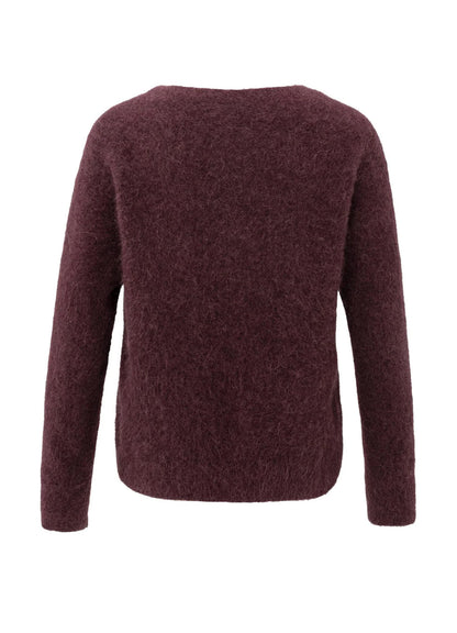 V-Neck Sweater Ls : Fudge Purple 990332