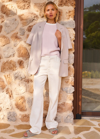 Sleeveless Rib Sweater : Gray Lilac 33804