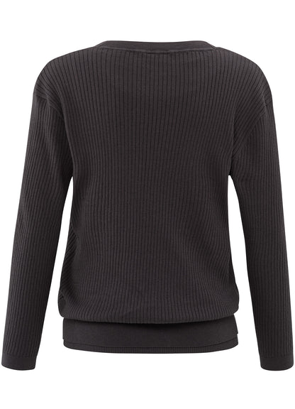 Round Rib Sweater With Tanktop : Phantom 94205